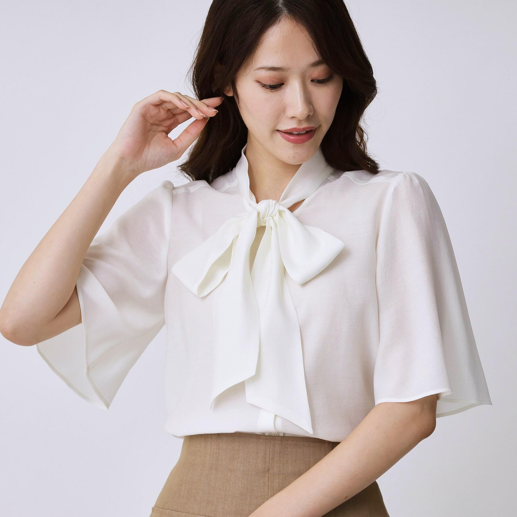 COUP DE CHANCE「【手洗い可／日本製】ボウタイブラウス」|シャツ・ブラウス|