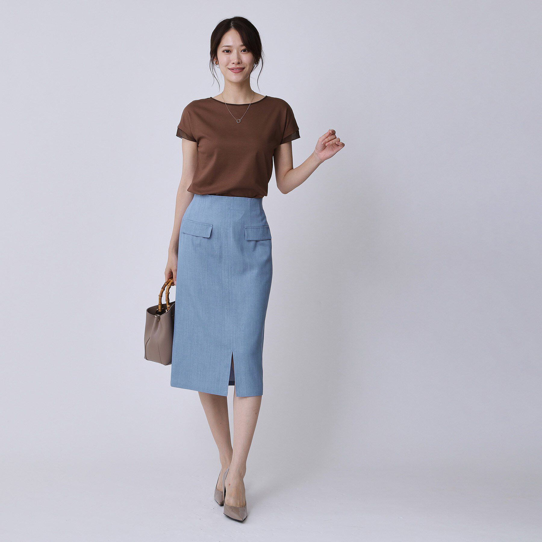 COUP DE CHANCE「【手洗い可／日本製】デニム風ナロータイトスカート」|スカート|