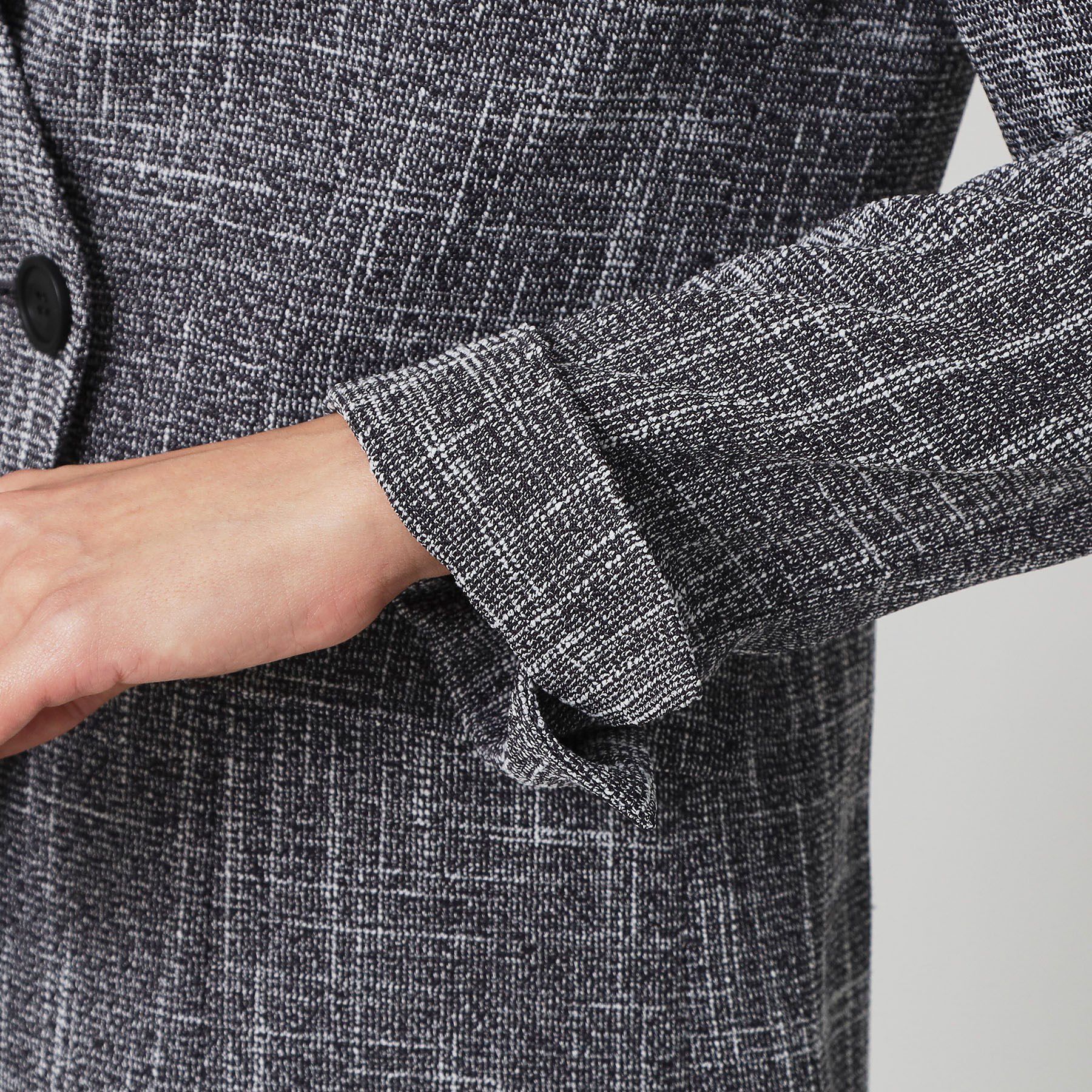 COUP DE CHANCE「【手洗い可／日本製／裏無し／セットアップ可】ツィード見えノーカラージャケット」|ノーカラージャケット|