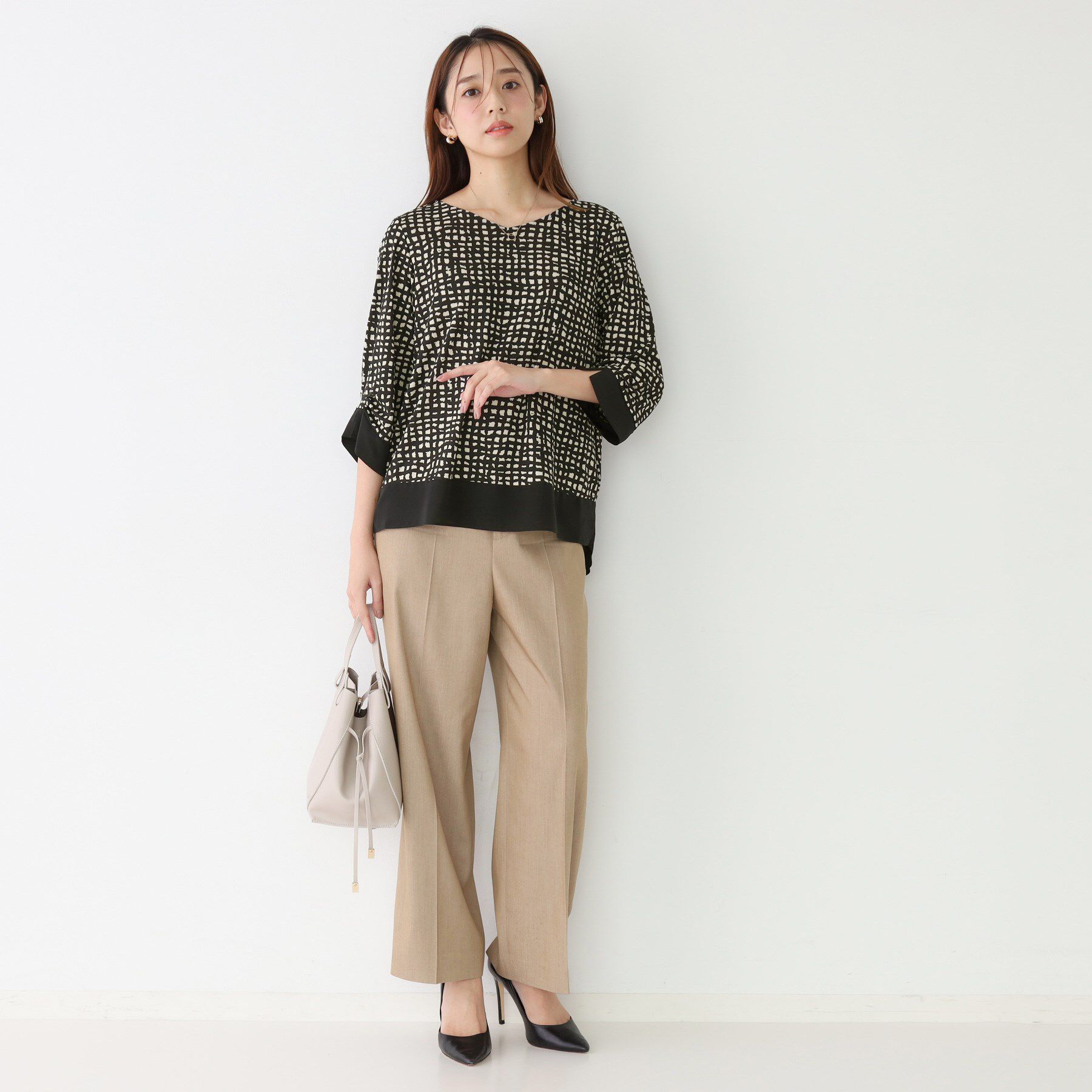 COUP DE CHANCE「【手洗い可／日本製】異素材ドッキングのカットソー」|Tシャツ・カットソー|