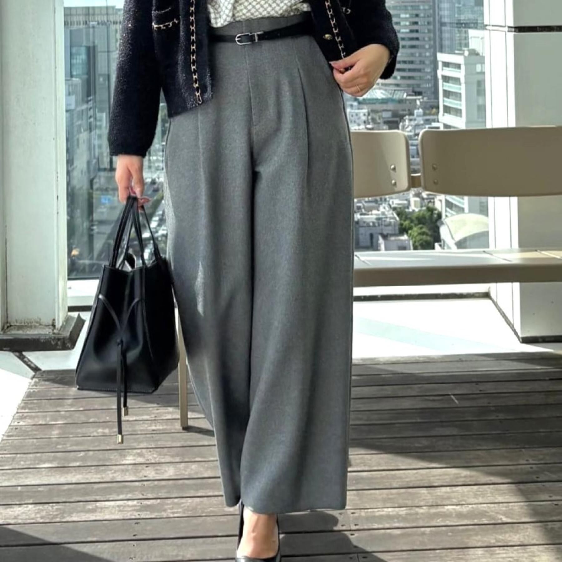 COUP DE CHANCE「【手洗い可／日本製】タックワイドパンツ」|その他|