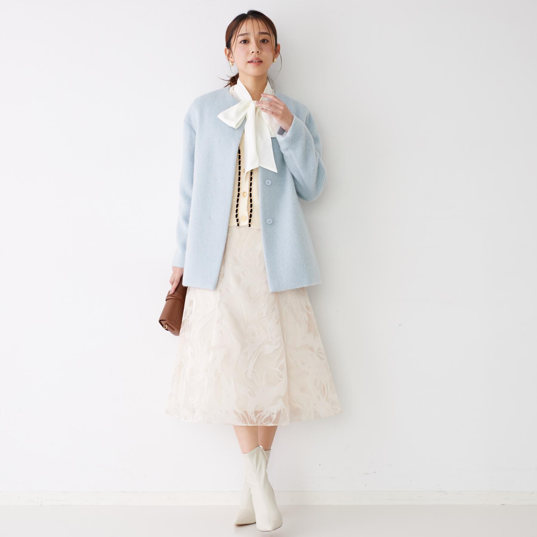 COUP DE CHANCE「【手洗い可／日本製】フロッキープリントのスカート」|スカート|