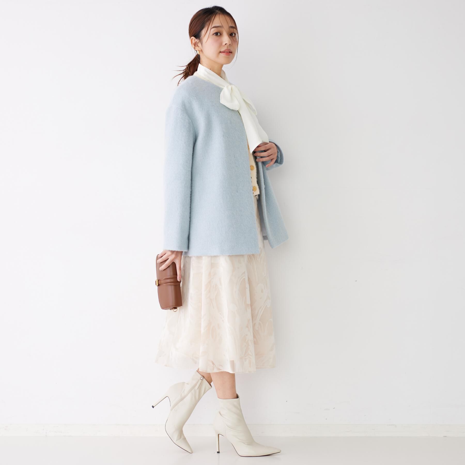 COUP DE CHANCE「【手洗い可／日本製】フロッキープリントのスカート」|スカート|