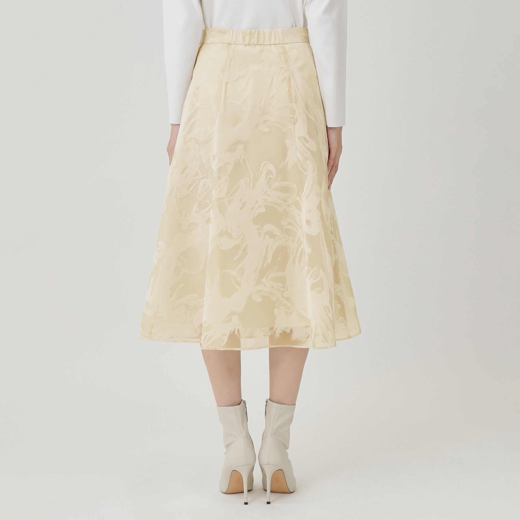 COUP DE CHANCE「【手洗い可／日本製】フロッキープリントのスカート」|スカート|