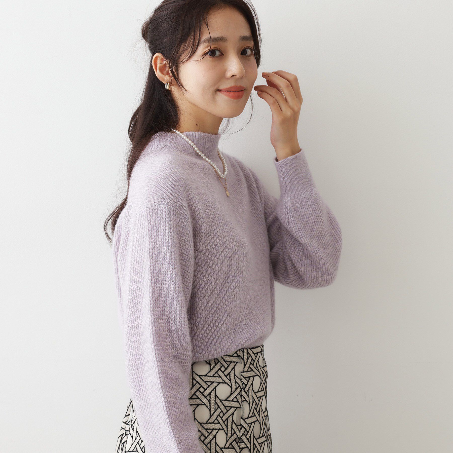 COUP DE CHANCE「【ヘアリー感／軽い】モックネックニット」|ニット・セーター|