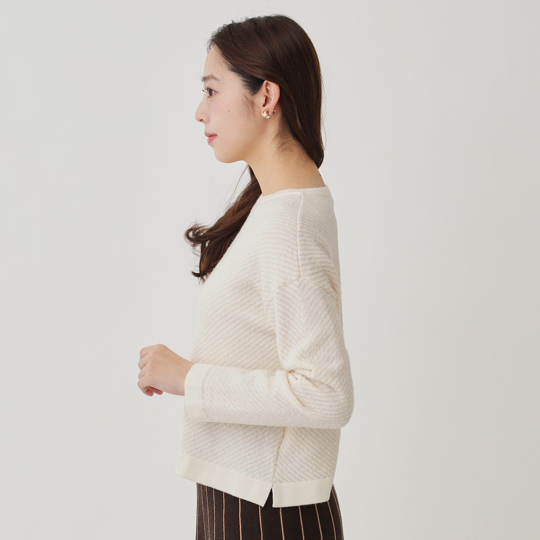 COUP DE CHANCE「【手洗い可】ジャガートニットトップス」|ニット・セーター|