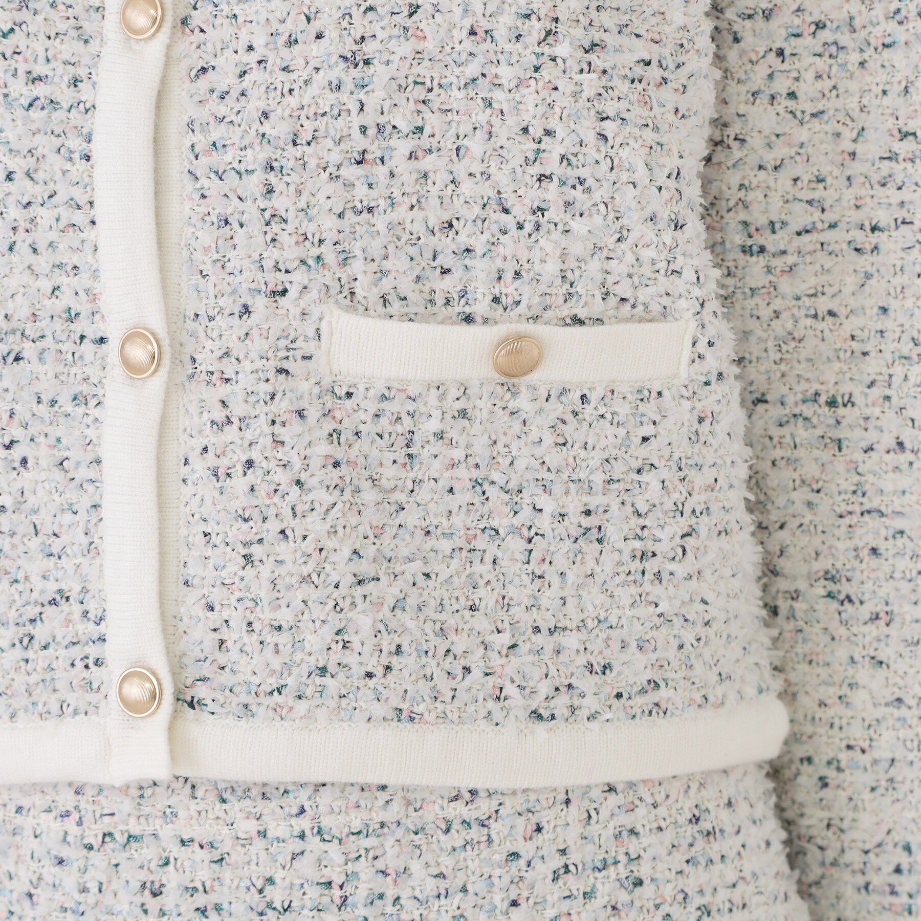 COUP DE CHANCE「【洗える/セットアップ可】ツィード調ニットカーディガン」|カーディガン|