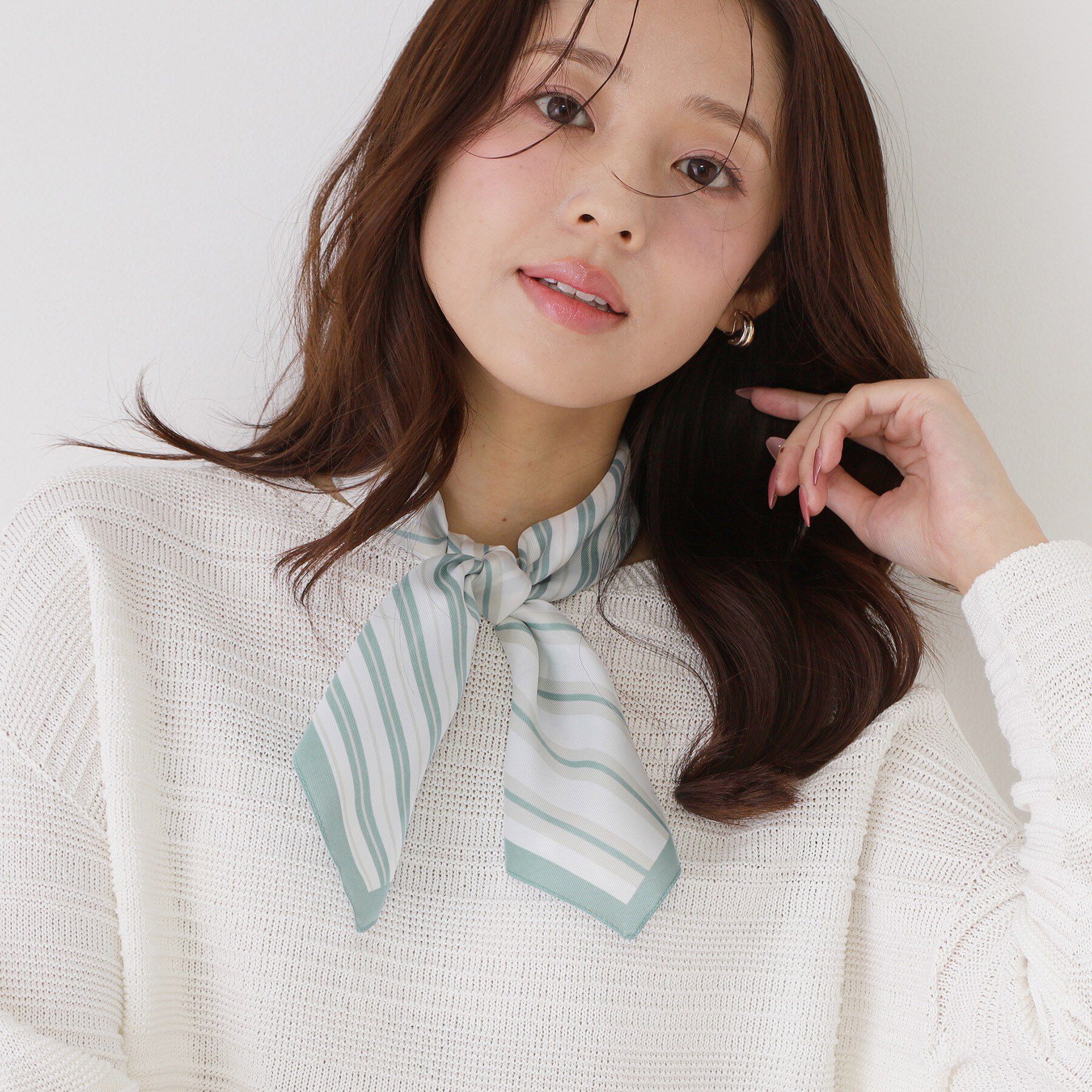 COUP DE CHANCE「【ストライプ柄／イタリア製】スカーフ」|ストール|