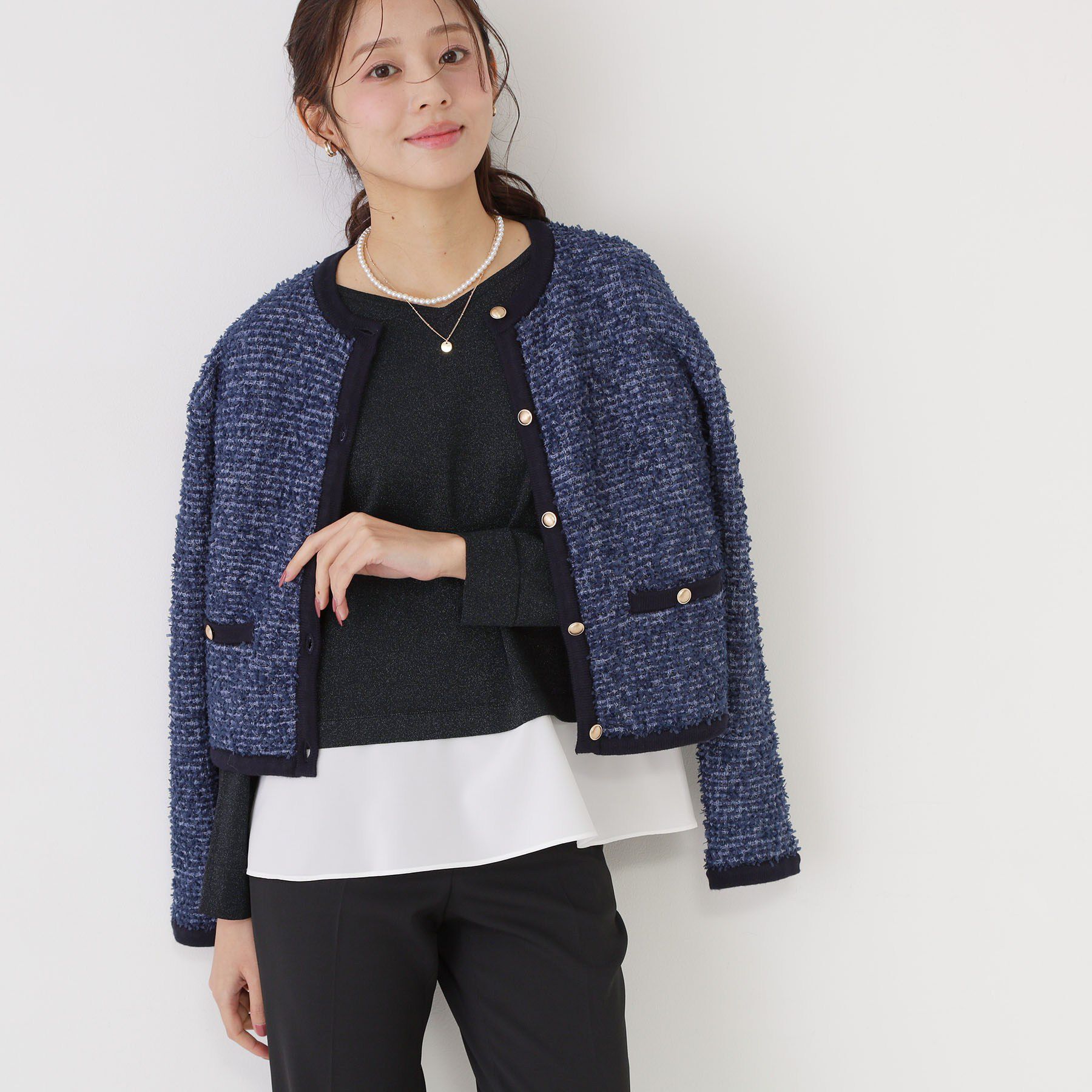 COUP DE CHANCE「【洗える】レイヤード風デザイントップス」|ニット・セーター|