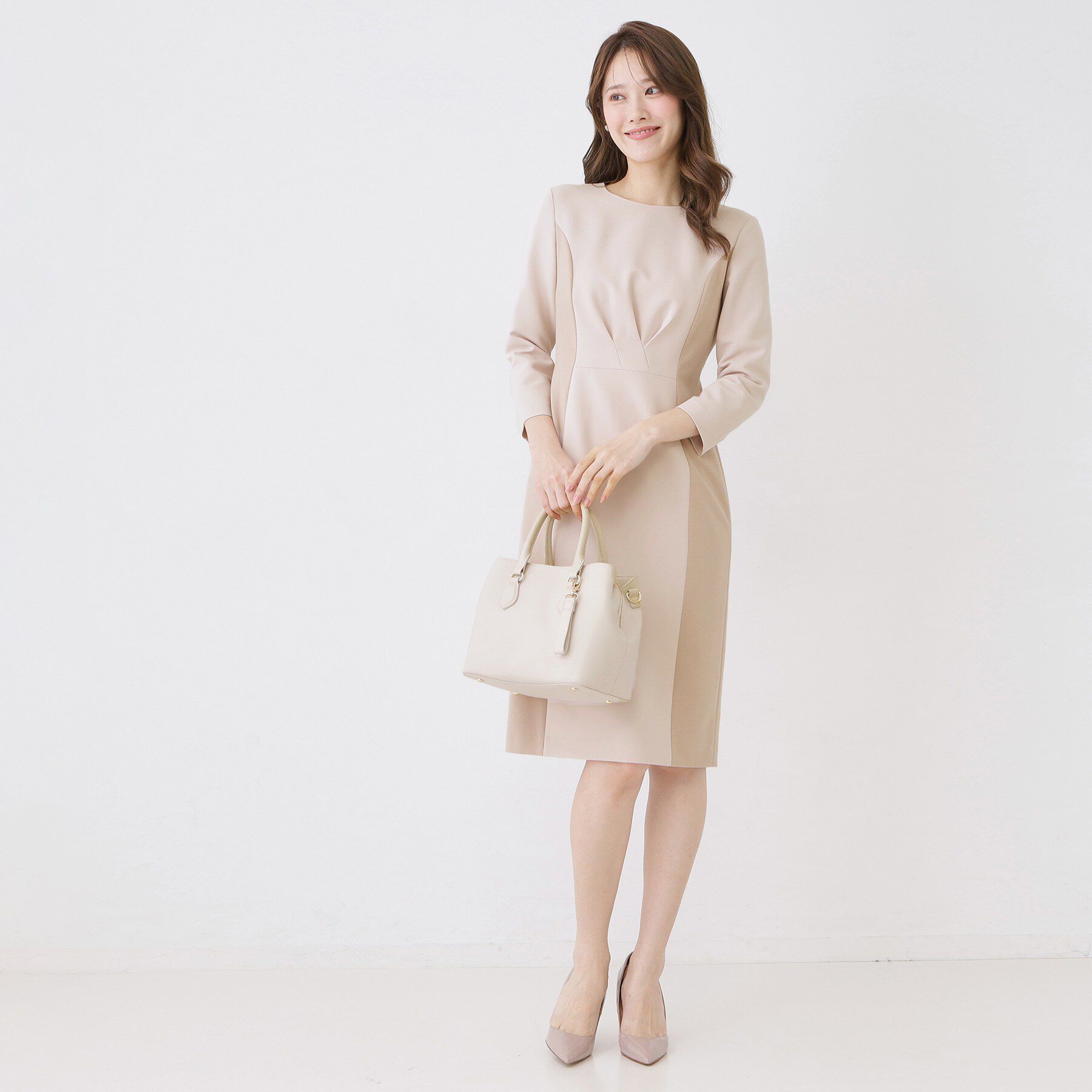 COUP DE CHANCE「【手洗い可／日本製】配色タイトワンピース」|ワンピース|