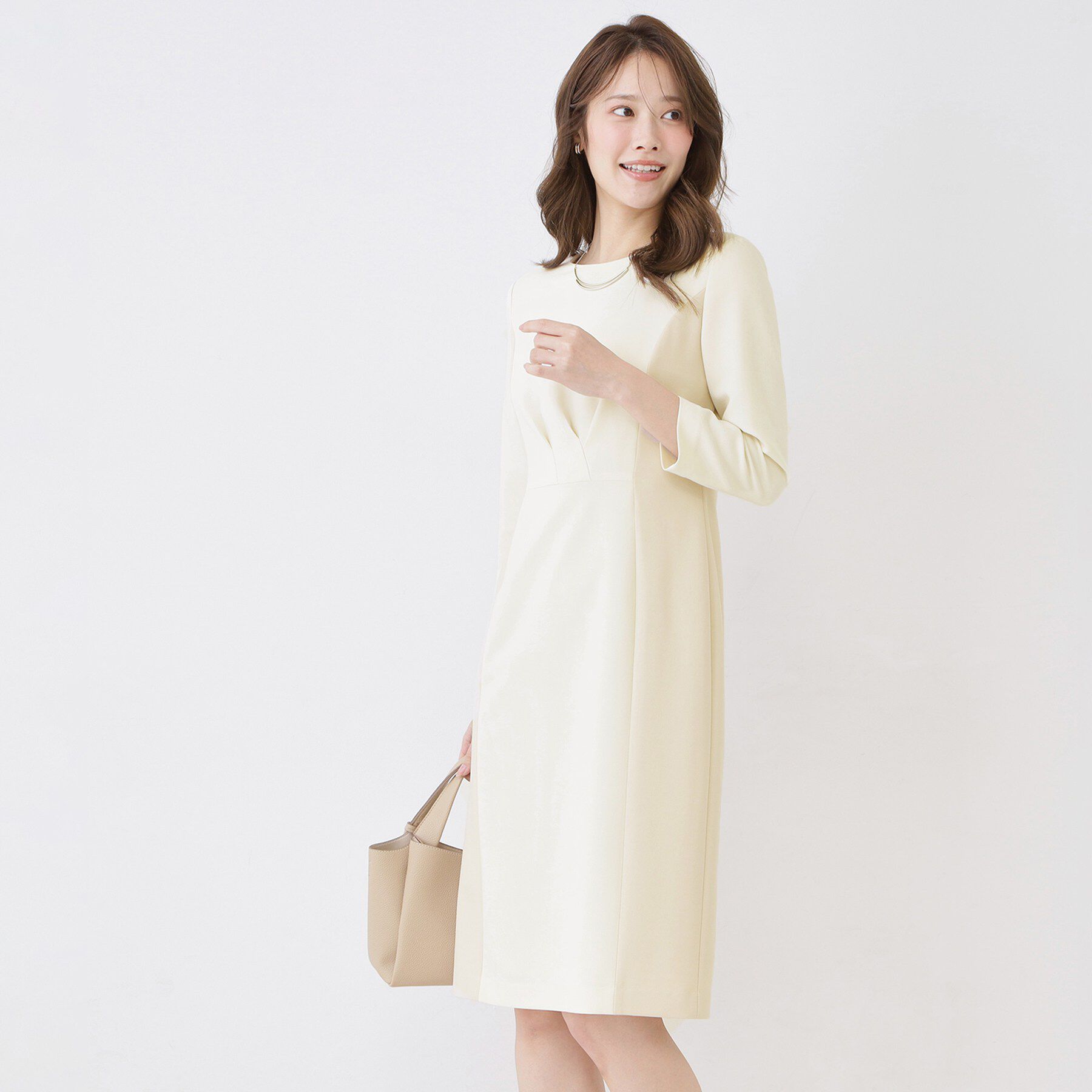 COUP DE CHANCE「【手洗い可／日本製】配色タイトワンピース」|ワンピース|