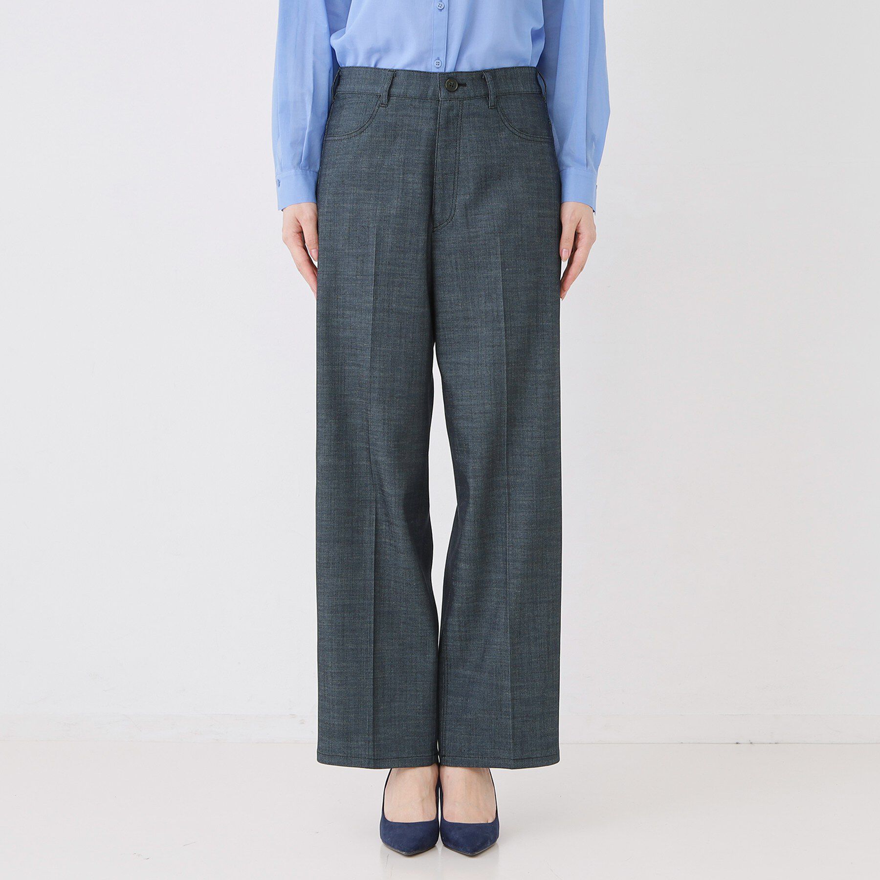 COUP DE CHANCE「【洗える】デニム調ストレートワイドパンツ」|その他|