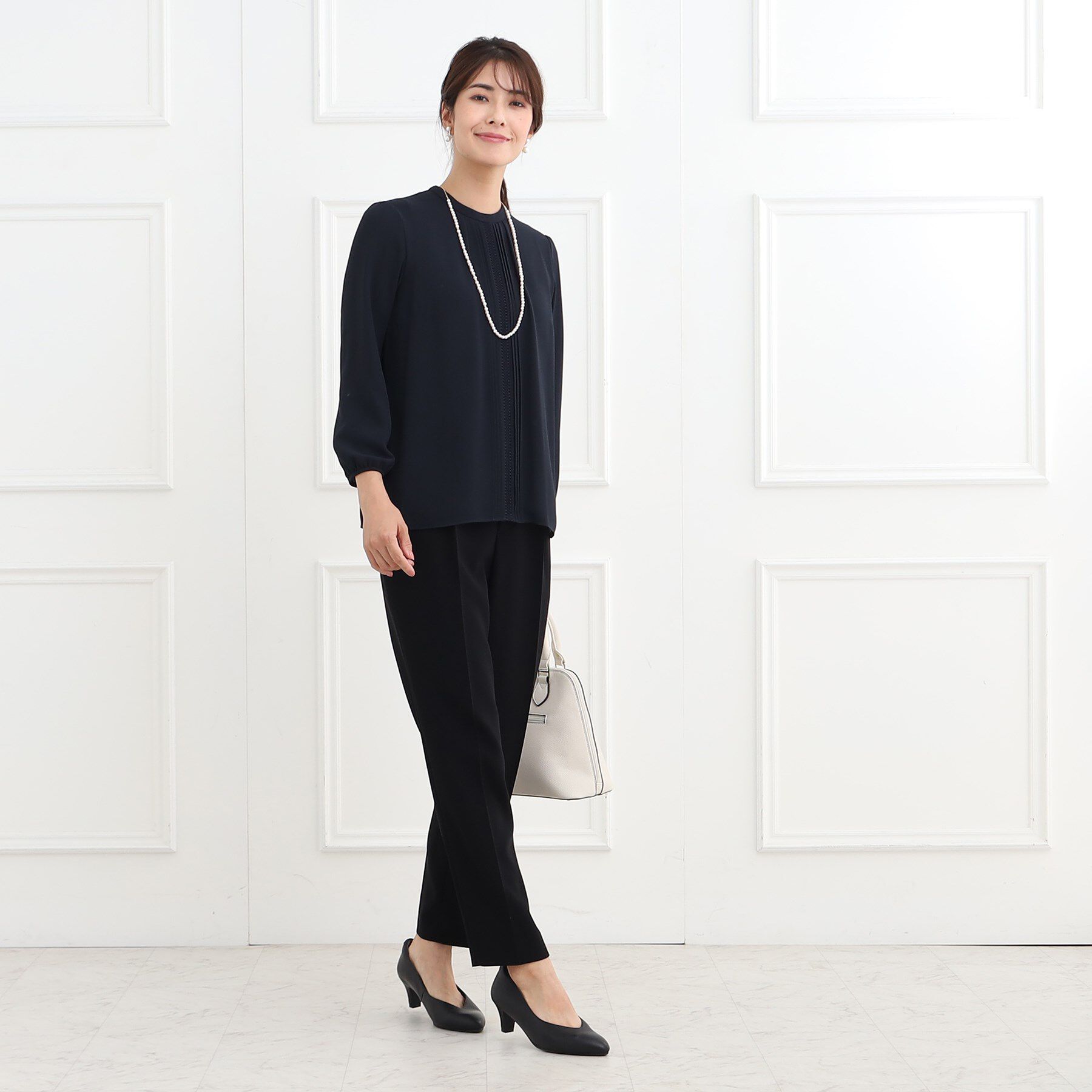 Reflect「【マシンウォッシュ可】フロントレースブラウス」|シャツ・ブラウス|