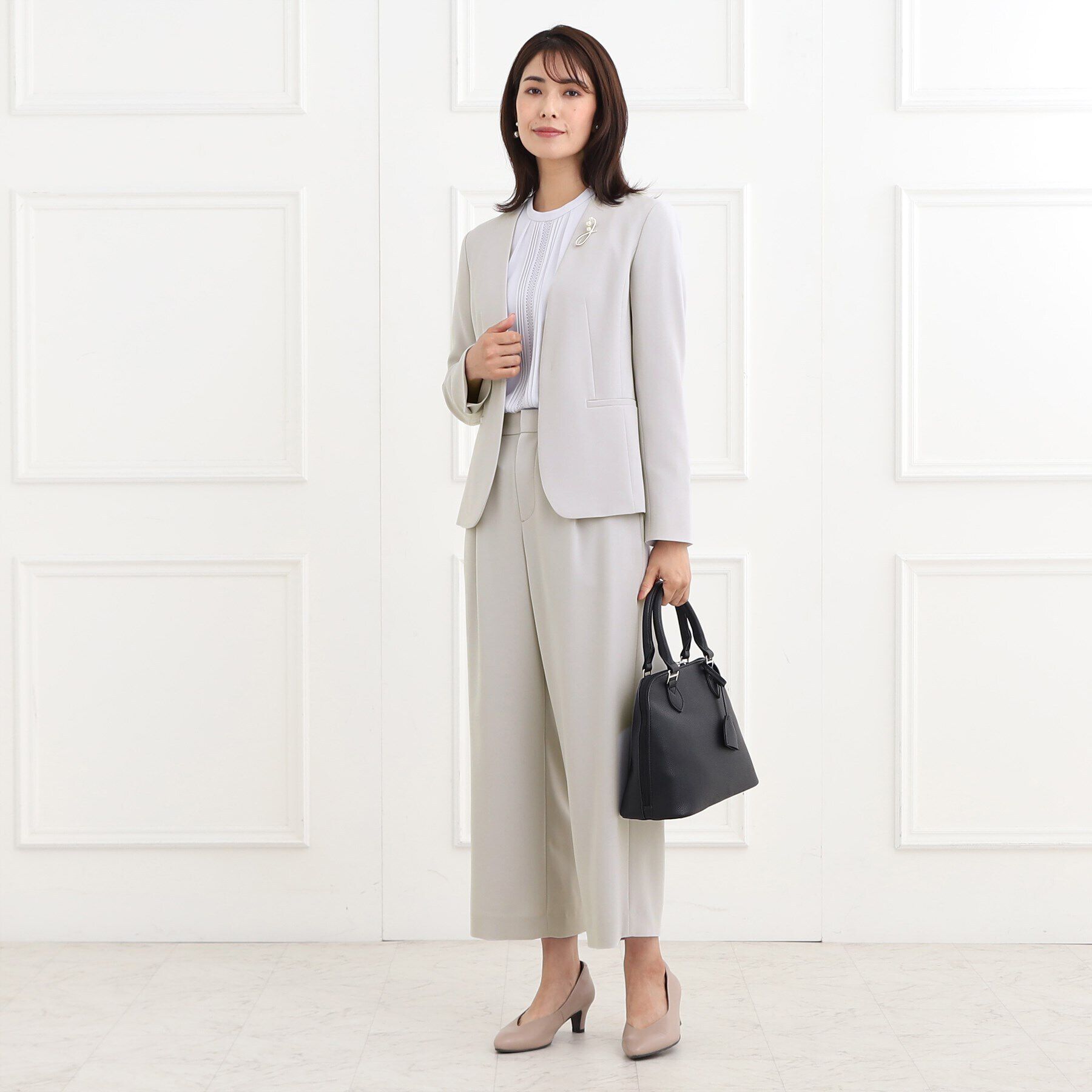 Reflect「【フォーマル/洗える/セットアップ可】ノーカラージャケット」|ノーカラージャケット|