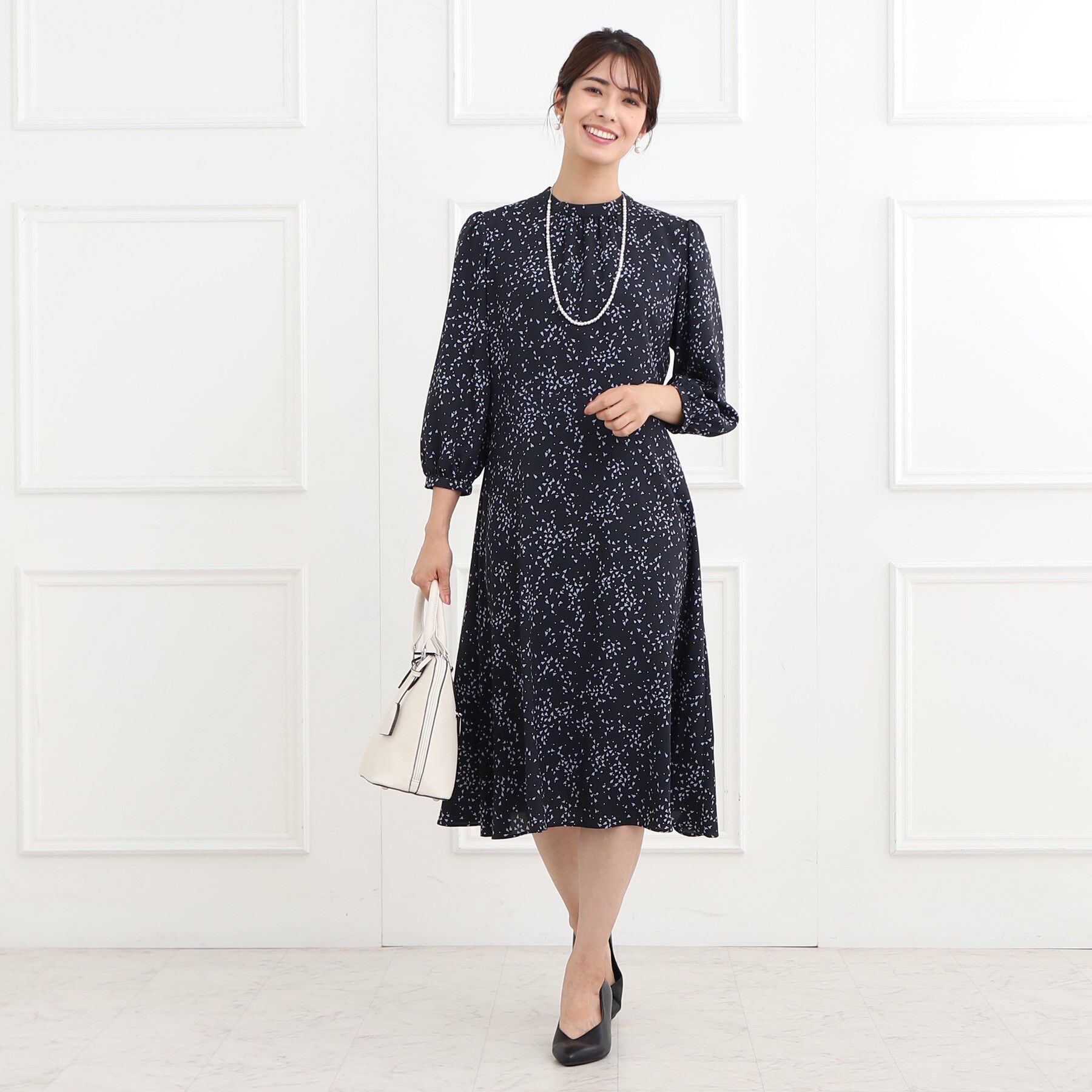 Reflect「【フォーマル/マシンウォッシュ可】フラワープリントワンピース」|ワンピース|