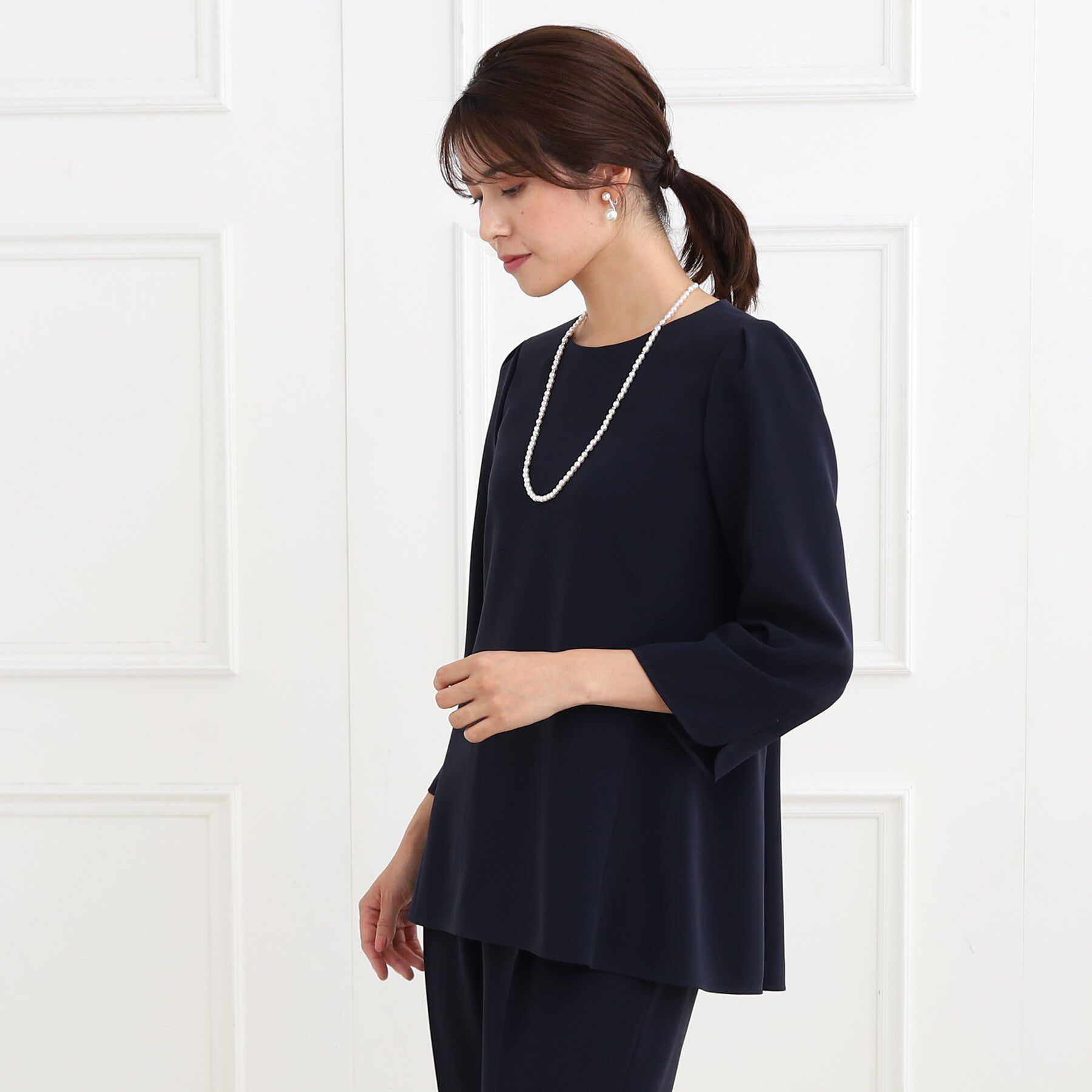 Reflect「【フォーマル/洗える/セットアップ可】ぺプラムデザインブラウス」|シャツ・ブラウス|