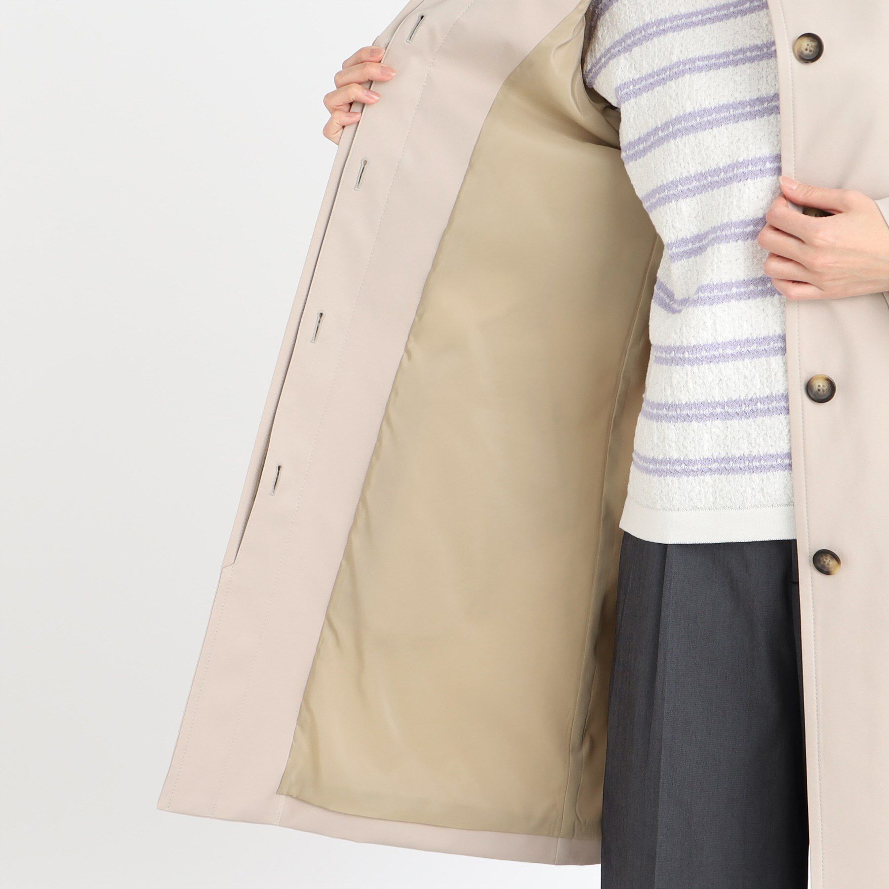 Reflect「【撥水】ストレッチステンカラーコート」|ステンカラーコート|