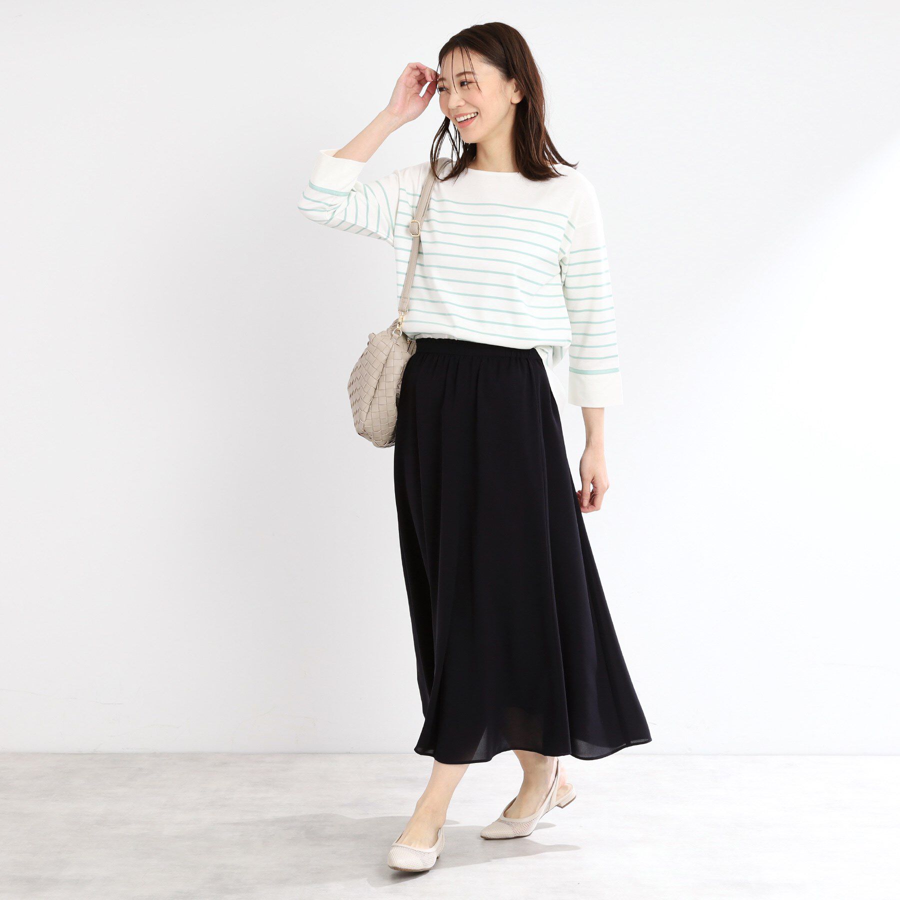 Reflect「【洗える】パネルボーダープルオーバー」|Tシャツ・カットソー|