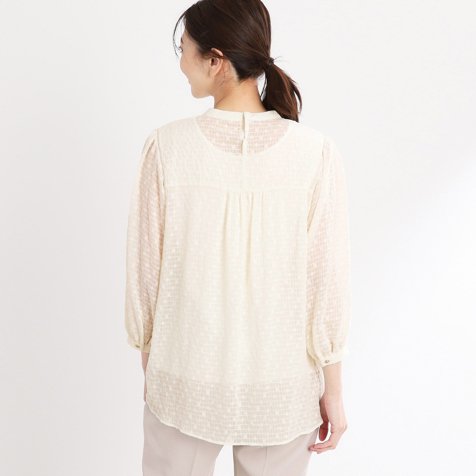 Reflect「【手洗い可】ロングシルエットブラウス」|シャツ・ブラウス|