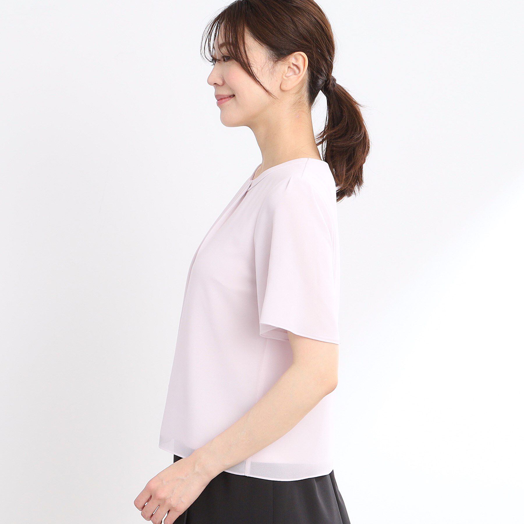 Reflect「【UVカット／接触冷感／マシンウォッシュ可能】タックデザインブラウス」|シャツ・ブラウス|