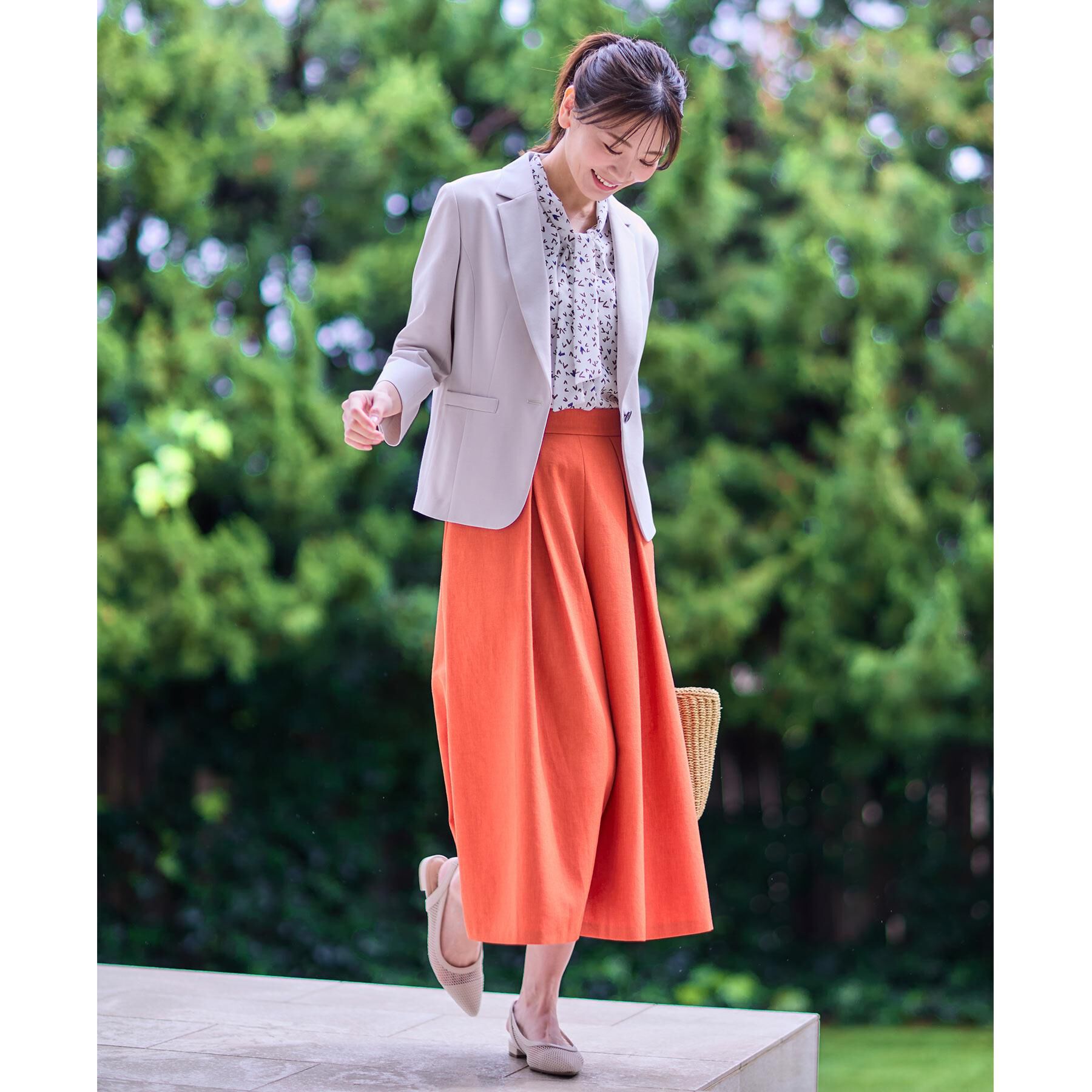 Reflect「【洗える】タックスカート風ワイドパンツ」|その他|