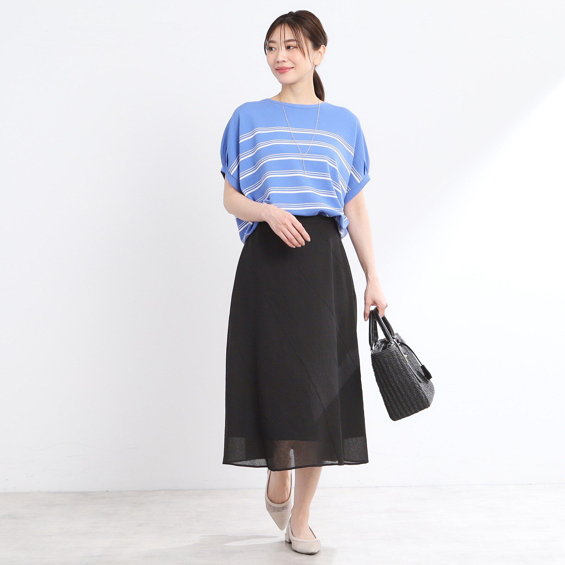 Reflect「【手洗い可】シアーガーゼフレアスカート」|スカート|