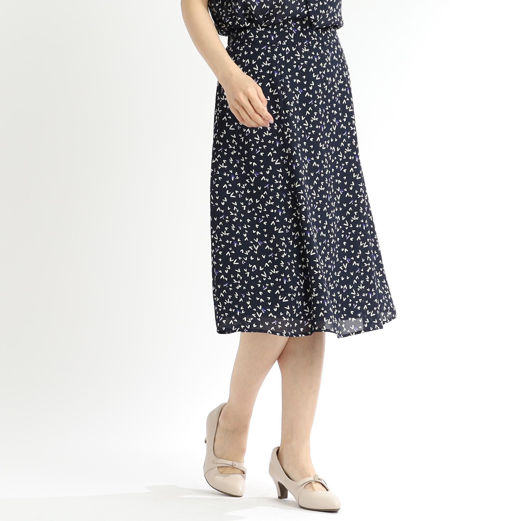 Reflect「【マシンウォッシュ可／セットアップ可】Aラインプリントスカート」|スカート|