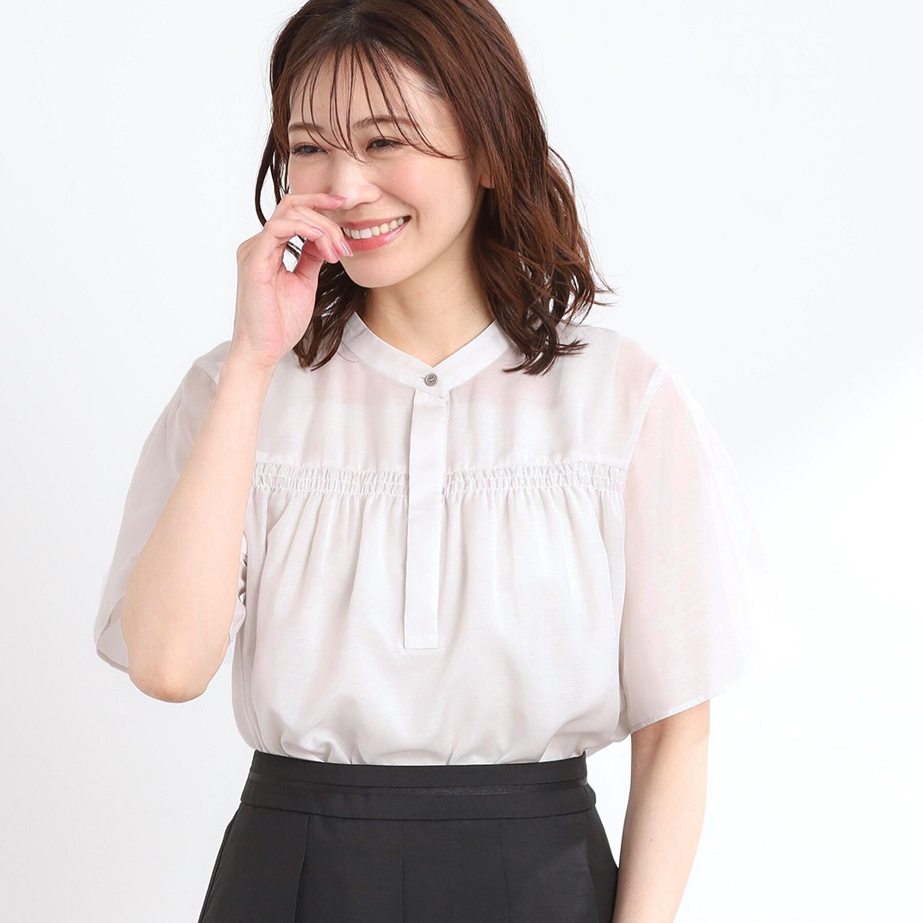 Reflect「【選べる5色◎／マシンウォッシュ可】シャーリングデザインブラウス」|シャツ・ブラウス|