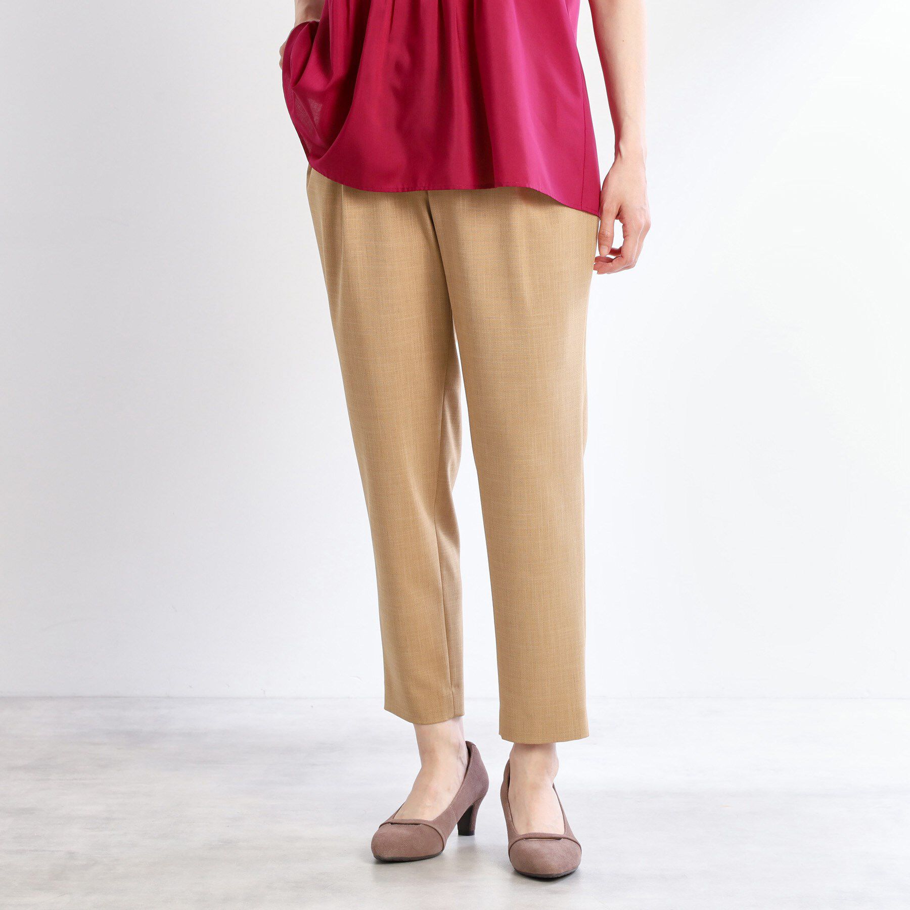 Reflect「【マシンウォッシュ可／ウエストゴム仕様】キレイめリラクシーパンツ」|その他|