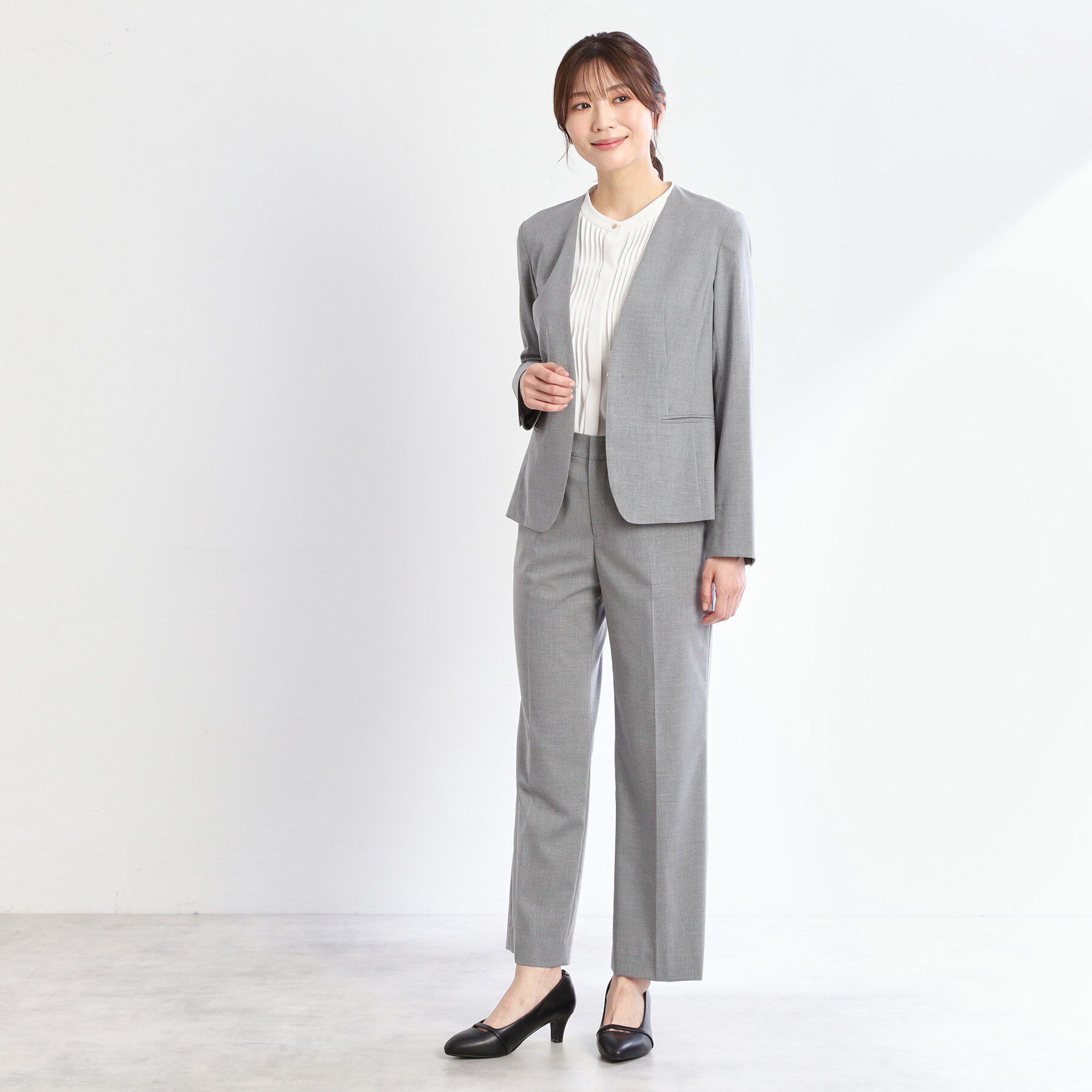 Reflect「【洗える／セットアップ可】ノーカラージャケット」|ノーカラージャケット|