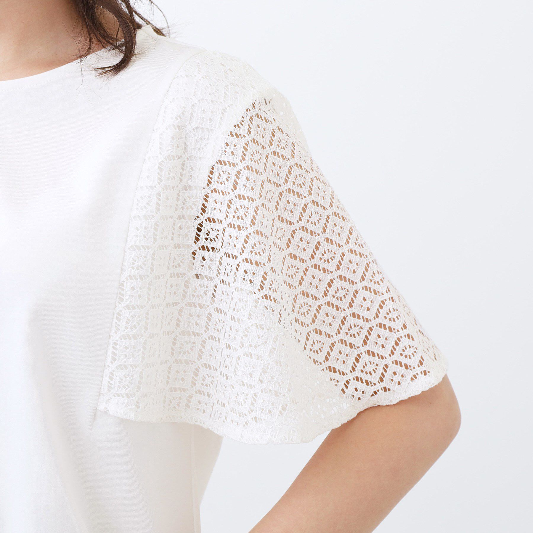 Reflect「幾何レーススリーブプルオーバージャージ」|Tシャツ・カットソー|