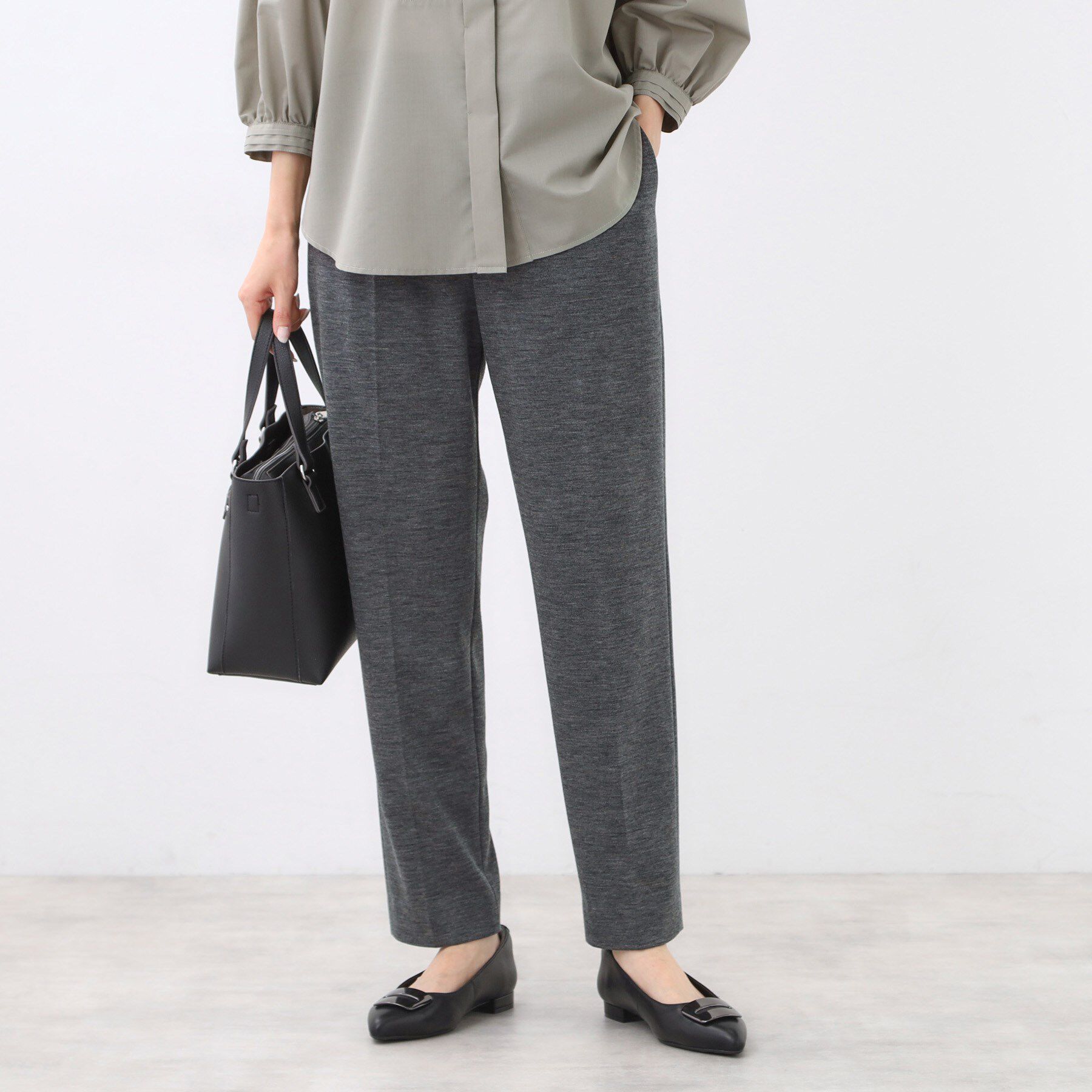 Reflect「【匠シリーズ／すっきり細見え／セットアップ可】センタープレスベーシックパンツ」|その他|チャコールグレー(0