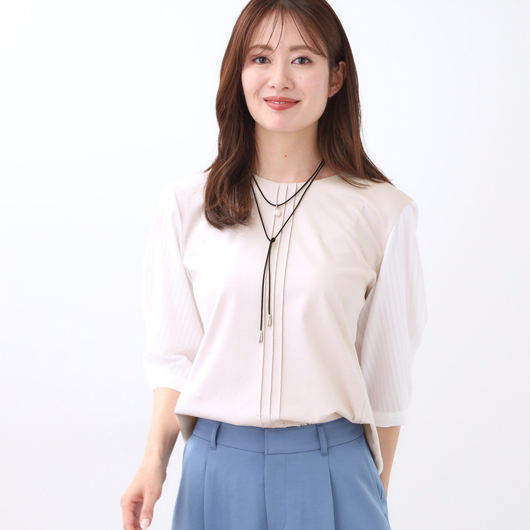 Reflect「【アウターを着てもすっきり／体型カバー／腰周りが気にならない】長め丈プルオーバージャージ」|Tシャツ・カットソー|