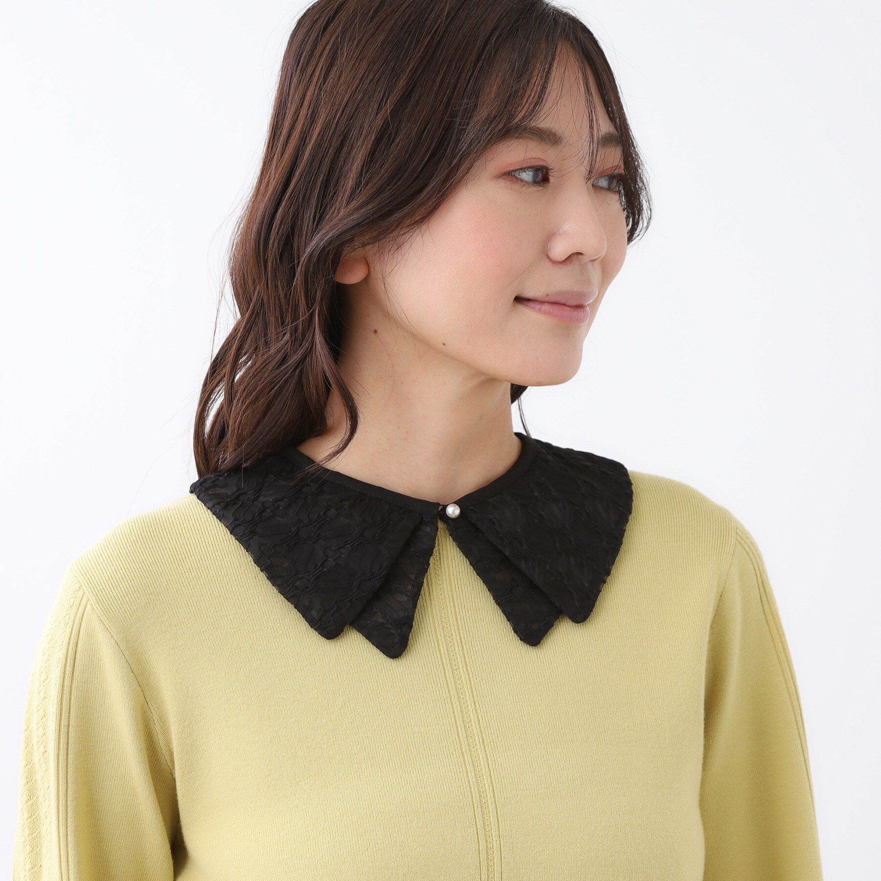 Reflect「【コーディネートのポイントに◎】パール調ボタン&times;レース付け衿」|その他|