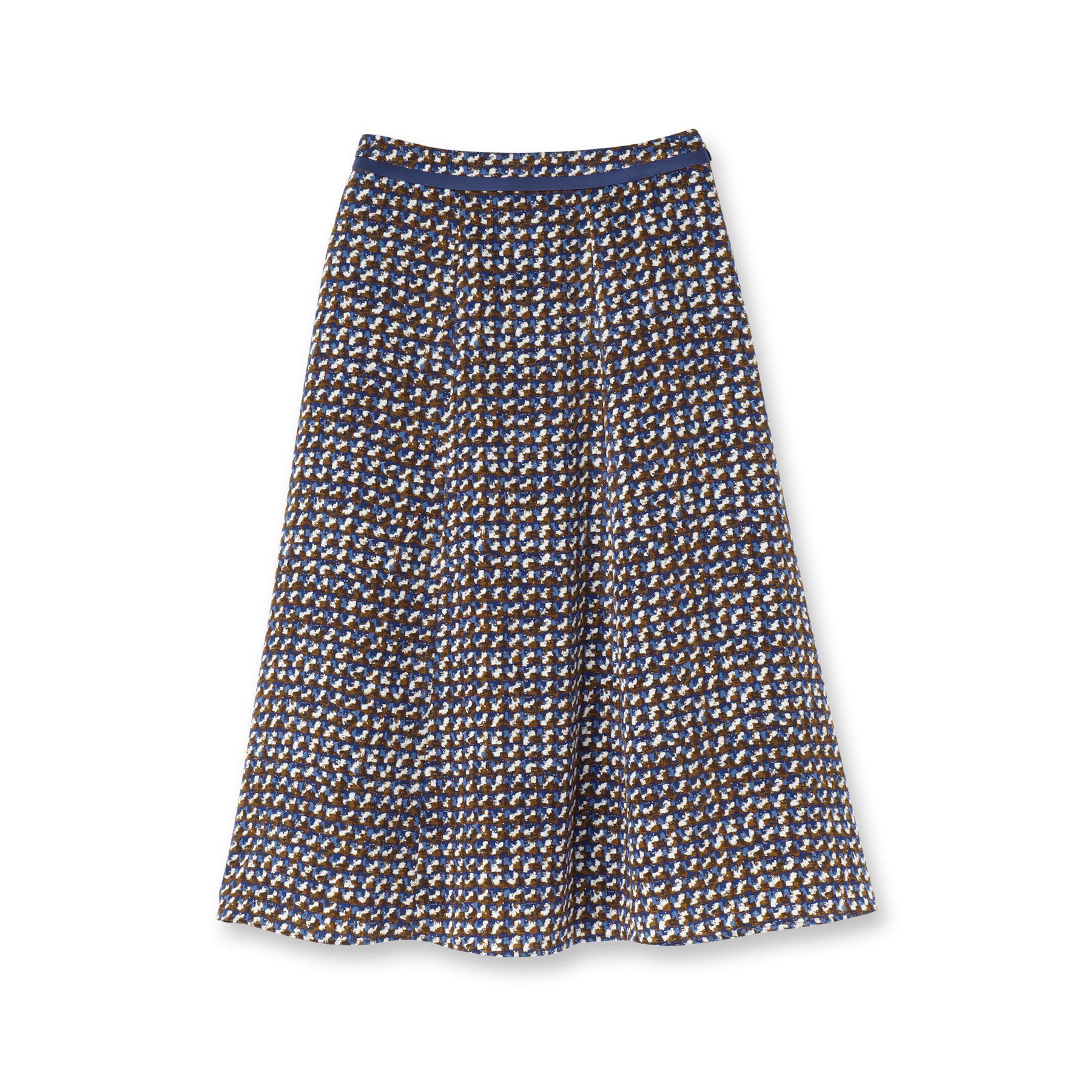 Reflect「【ニットスタイルが華やかに◎】チドリ風プリントフレアスカート」|スカート|