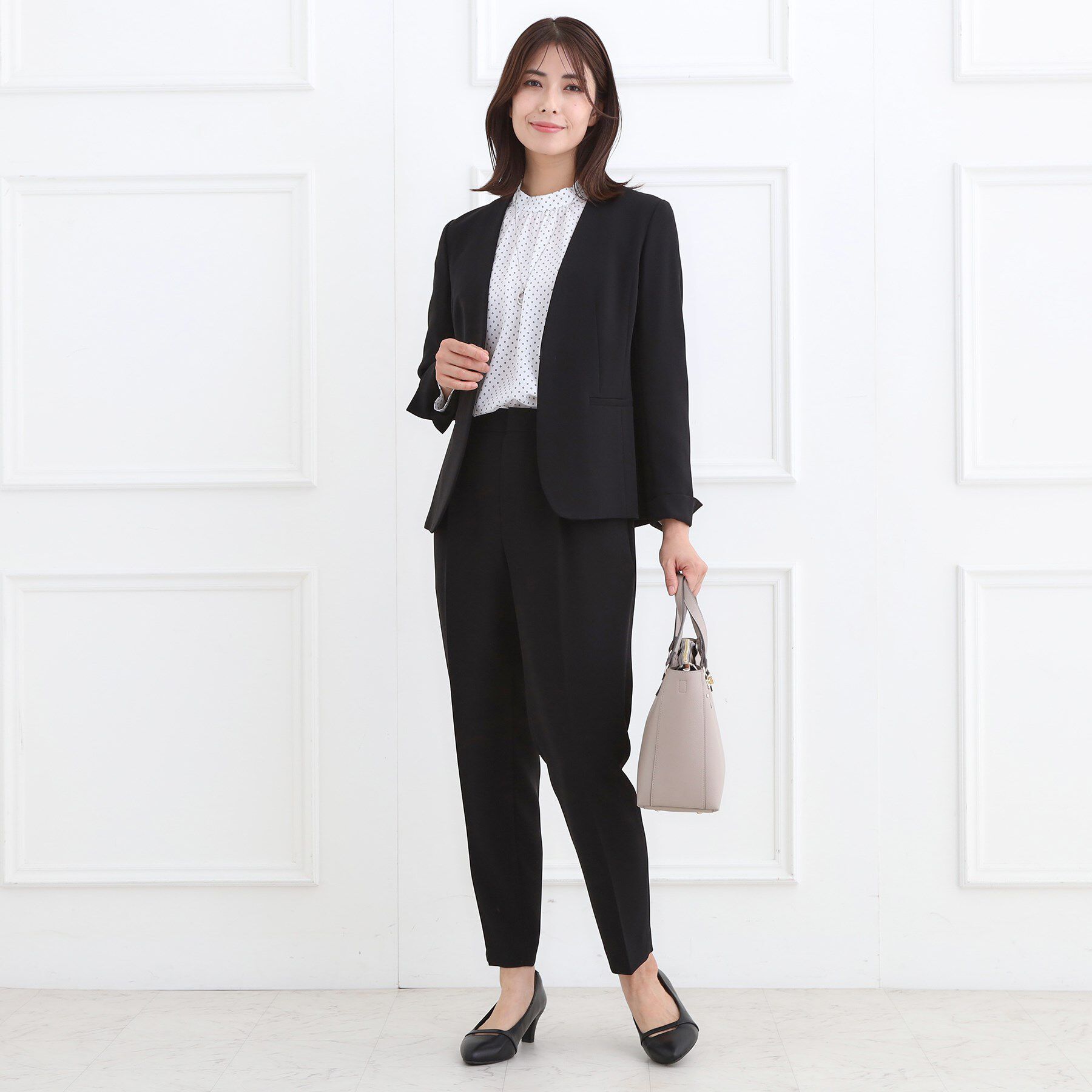 Reflect「【通勤／セットアップ可】ノーカラージャケット」|ノーカラージャケット|