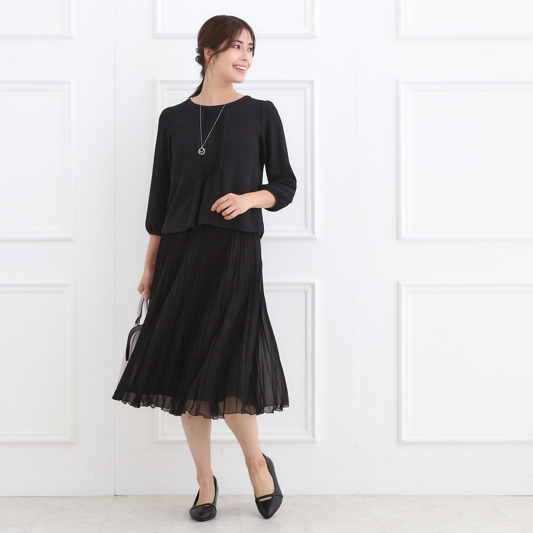 Reflect「【お仕事に◎】シフォンジョーゼットプリーツスカート」|スカート|