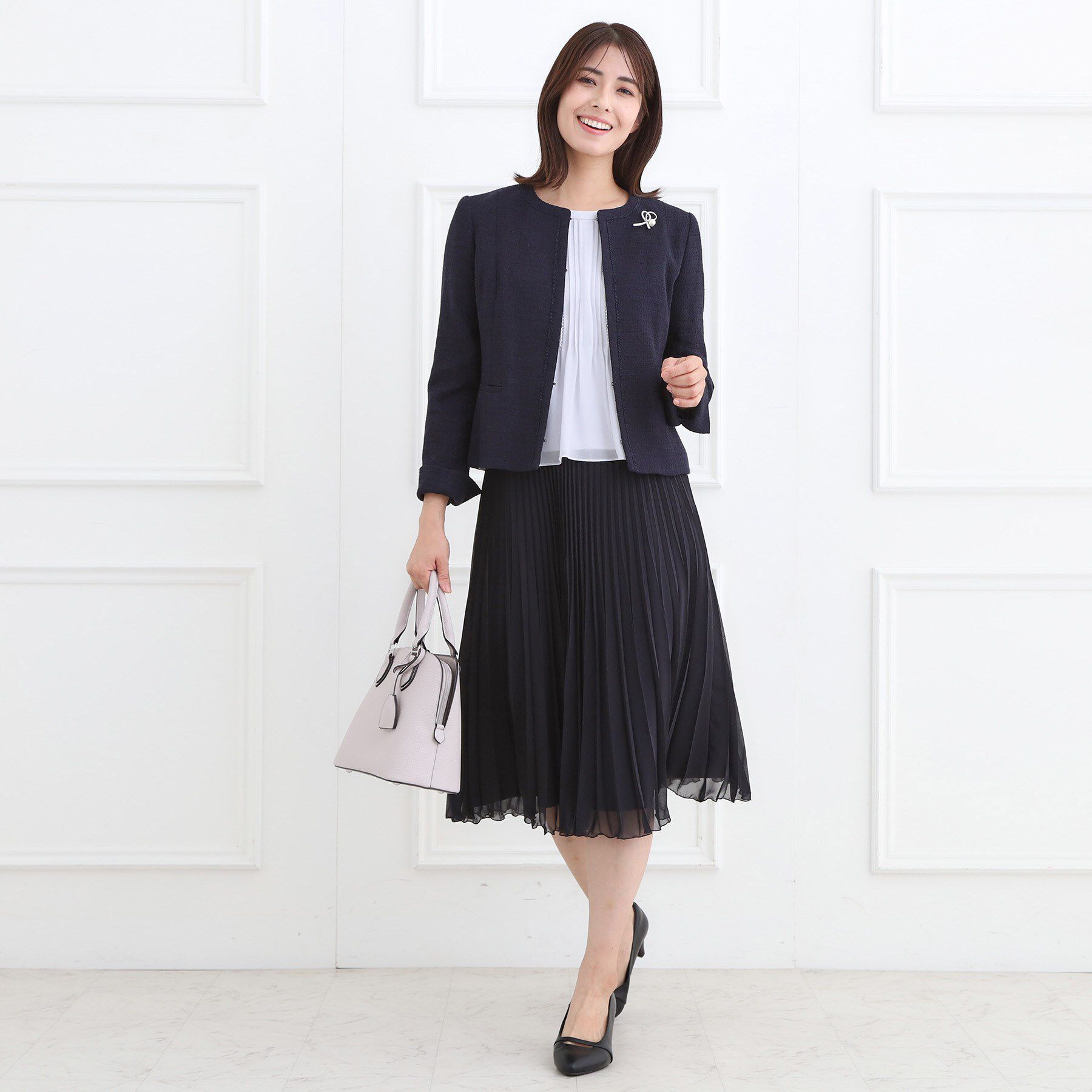 Reflect「【お仕事に◎】シフォンジョーゼットプリーツスカート」|スカート|