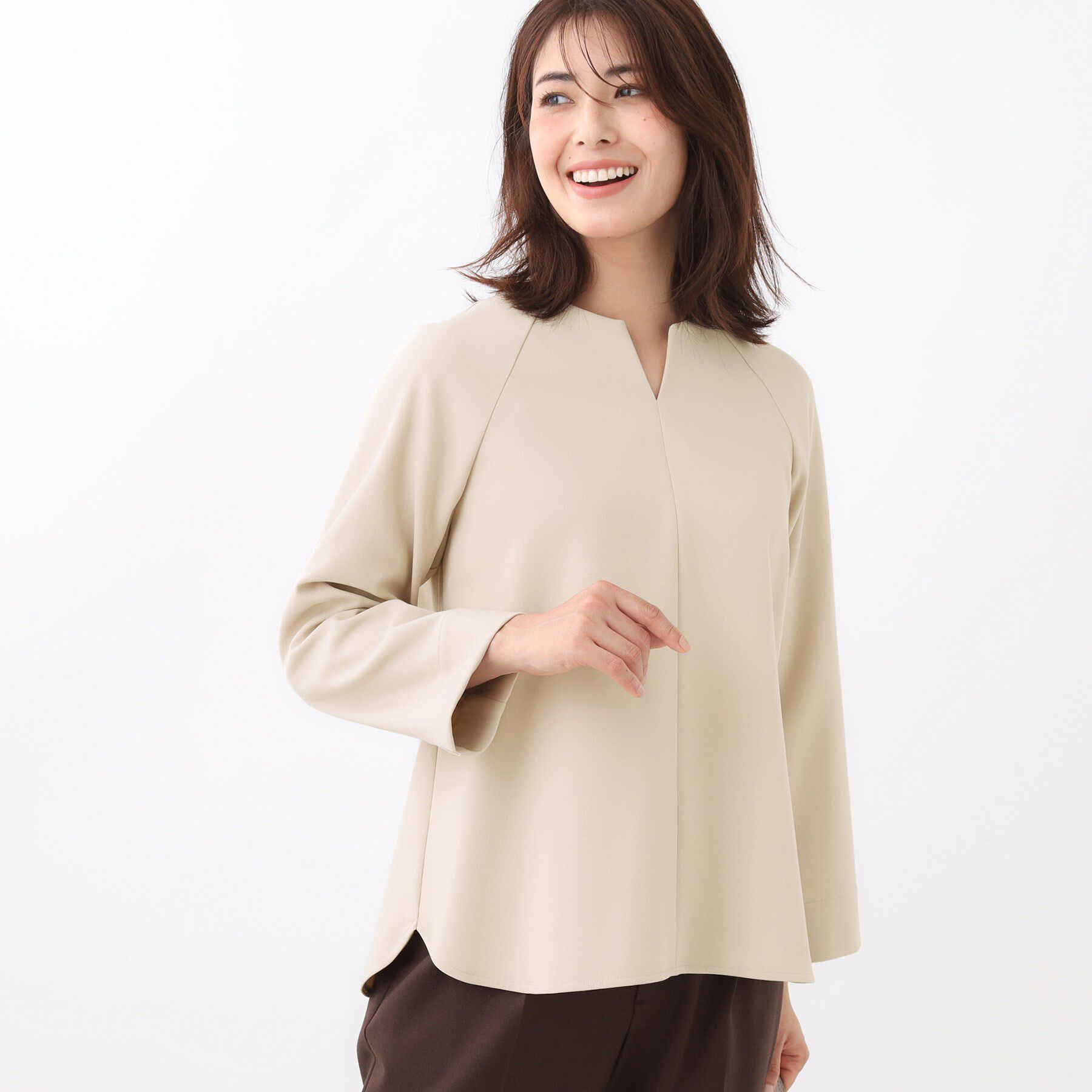 Reflect「【レイヤードスタイル◎／セットアップ可】ラグランスリーブプルオーバー」|シャツ・ブラウス|