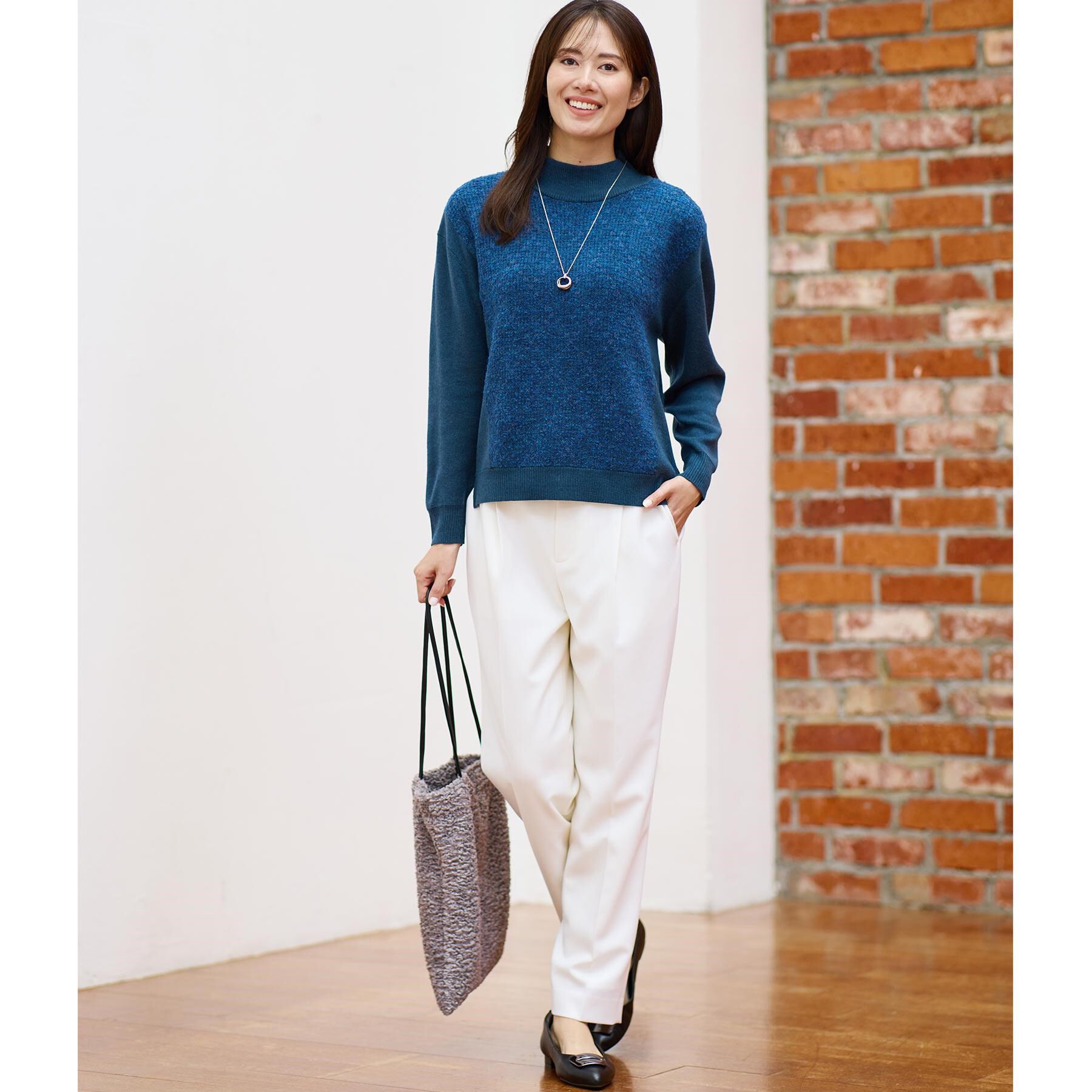 Reflect「アーガイル柄ハイネックニット」|ニット・セーター|