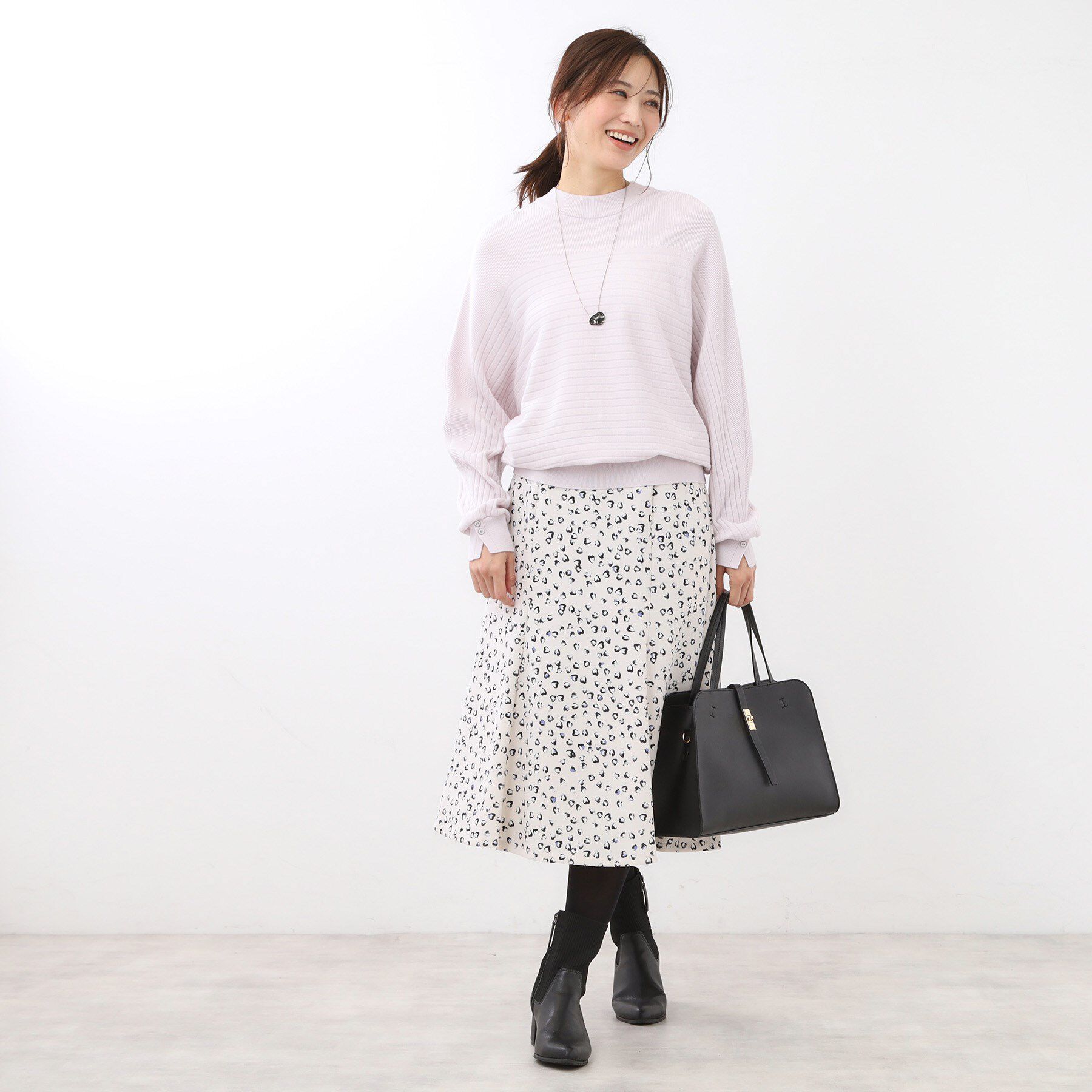 Reflect「ソフトフレアプリントスカート」|スカート|