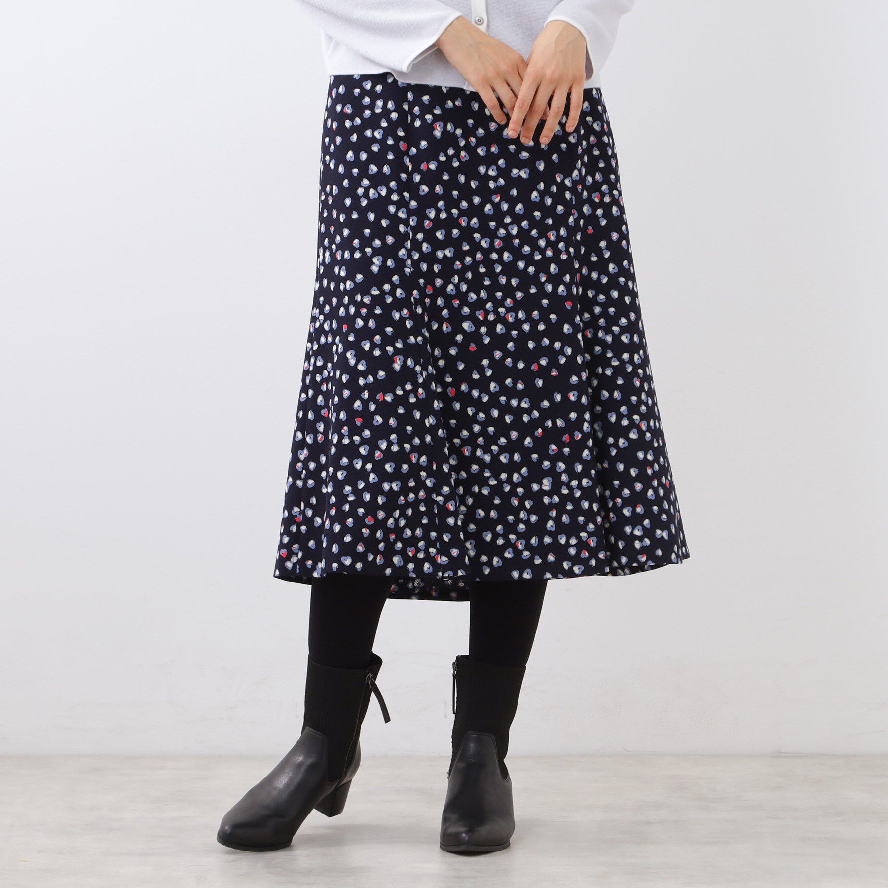 Reflect「ソフトフレアプリントスカート」|スカート|