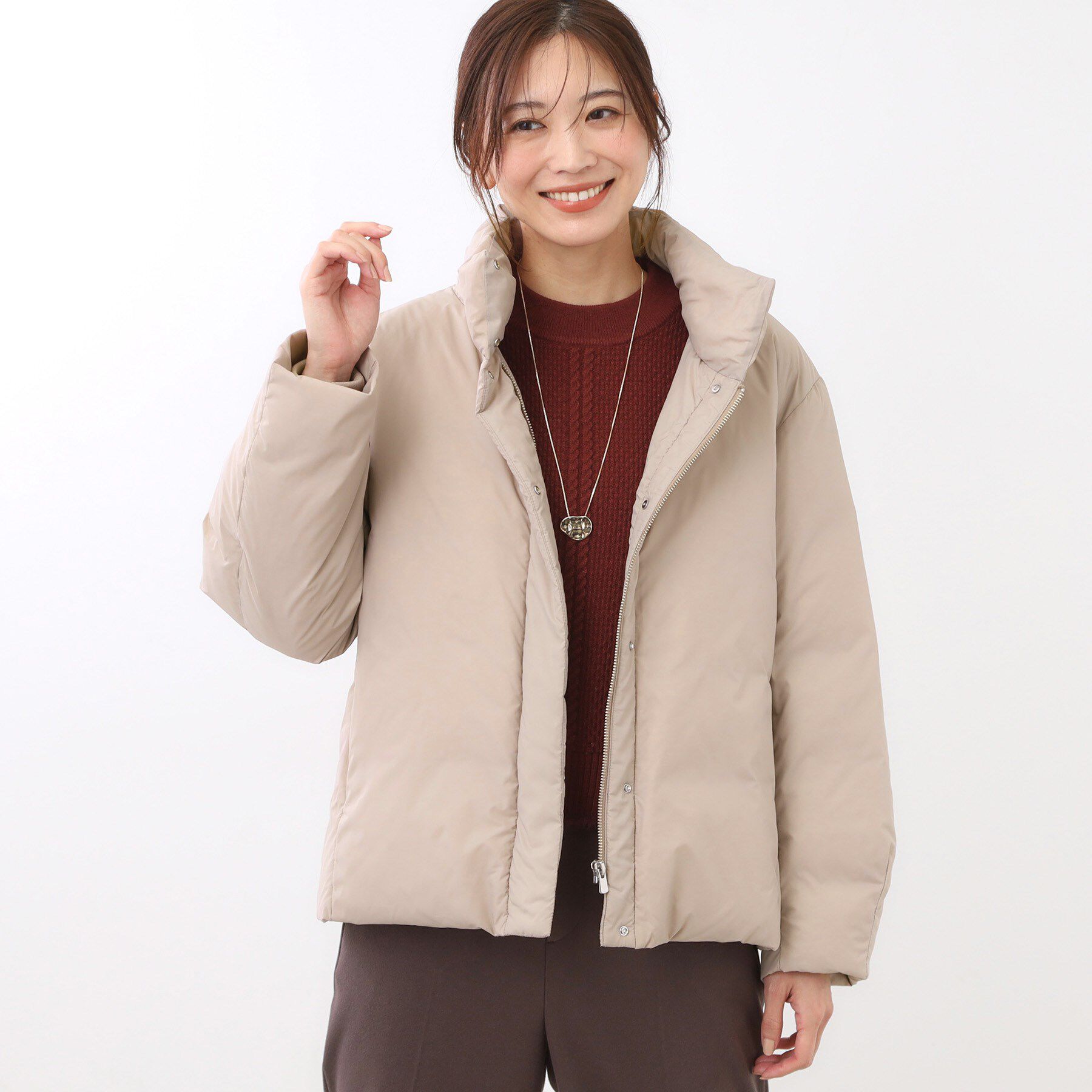 Reflect「【すっきりシルエット】ショート丈ダウンコート」|ダウン|