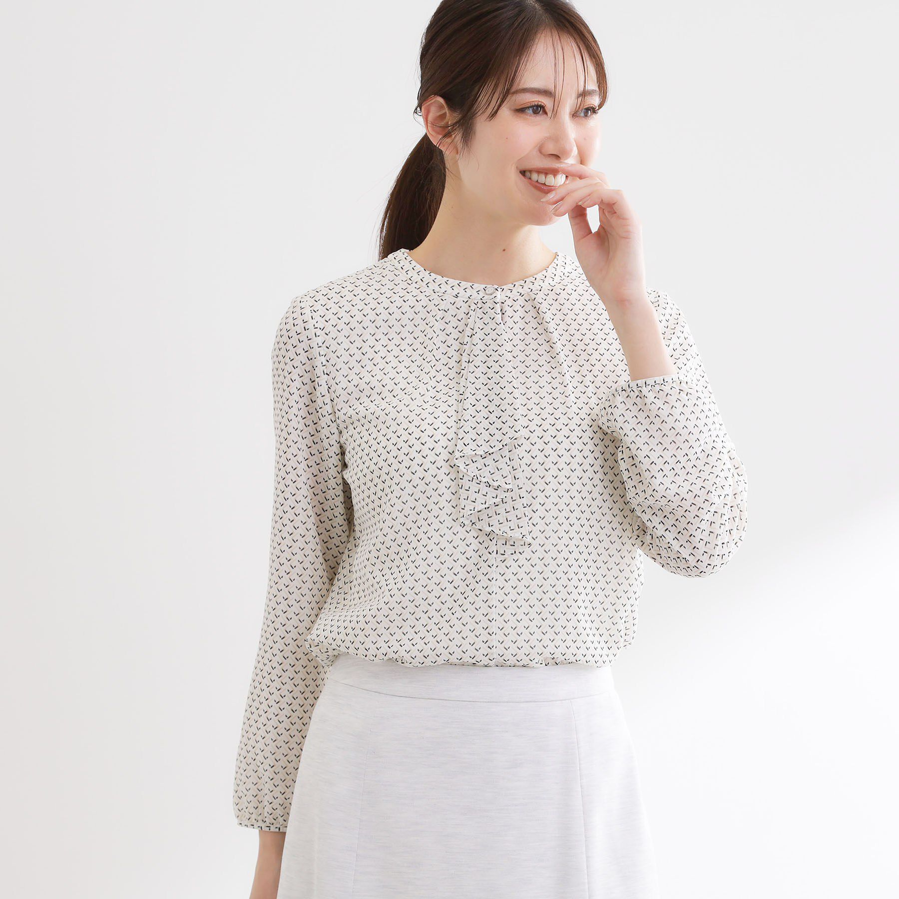 Reflect「フロントフリルシフォンブラウス」|シャツ・ブラウス|