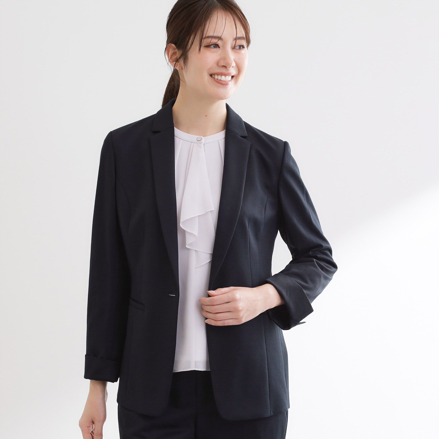 Reflect「【匠シリーズ】匠ジャケット／ロングテーラード」|テーラードジャケット|ネイビー(894)