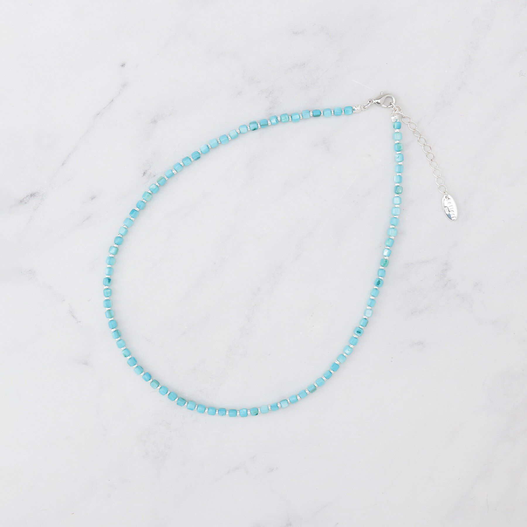 Reflect「天然シェルカラーネックレス」|ネックレス|ブルーグリーン(09