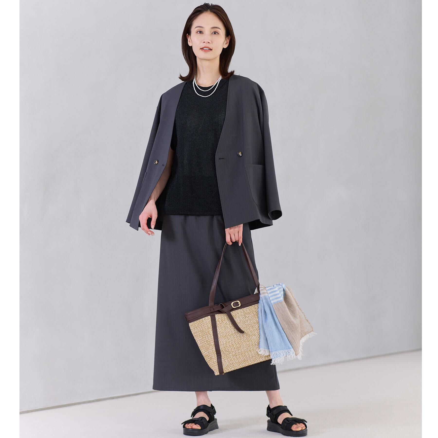 Reflect「【レイヤードにおすすめ◎】畦編みフレンチスリーブトップス」|ニット・セーター|