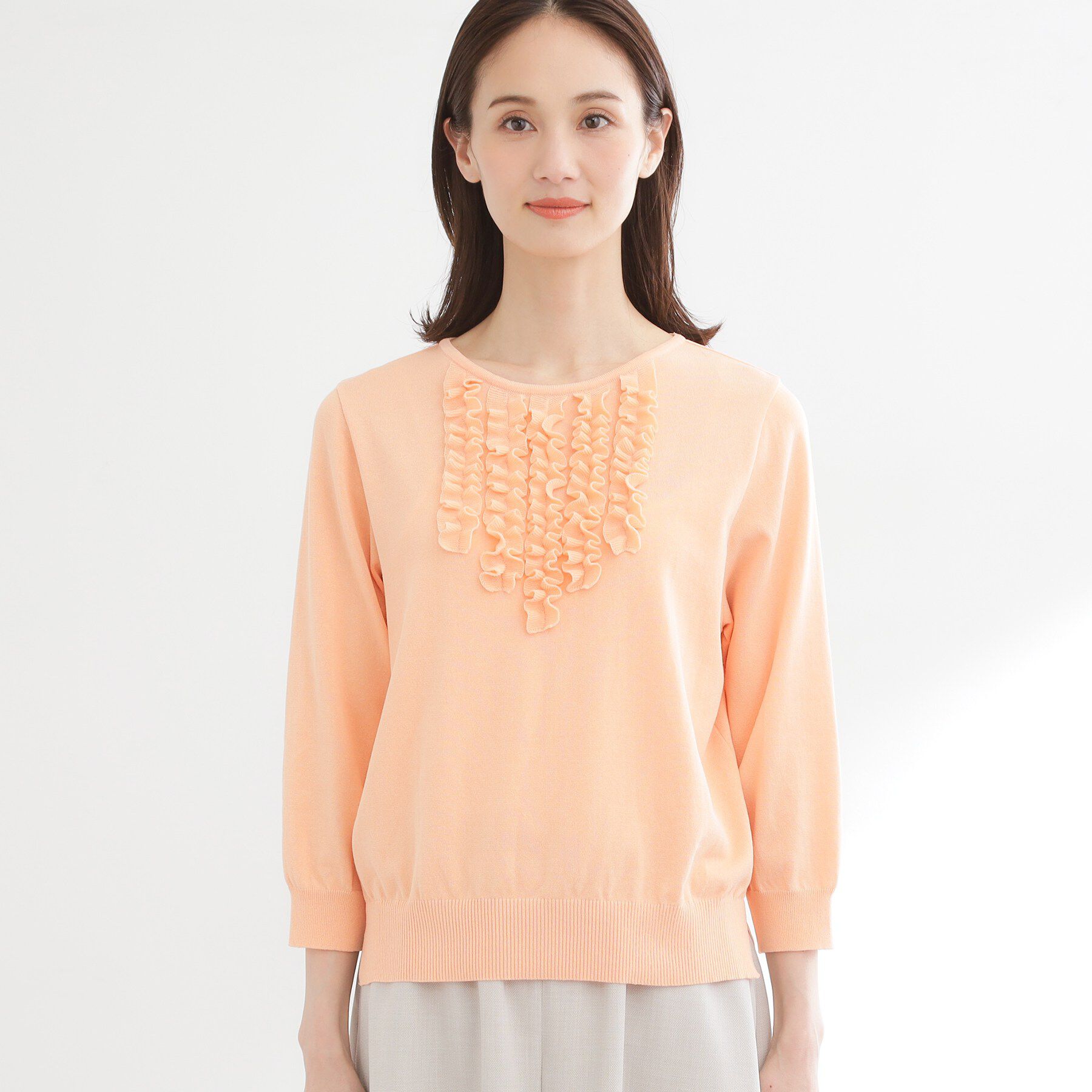 Reflect「フロントフリルデザインニット」|ニット・セーター|