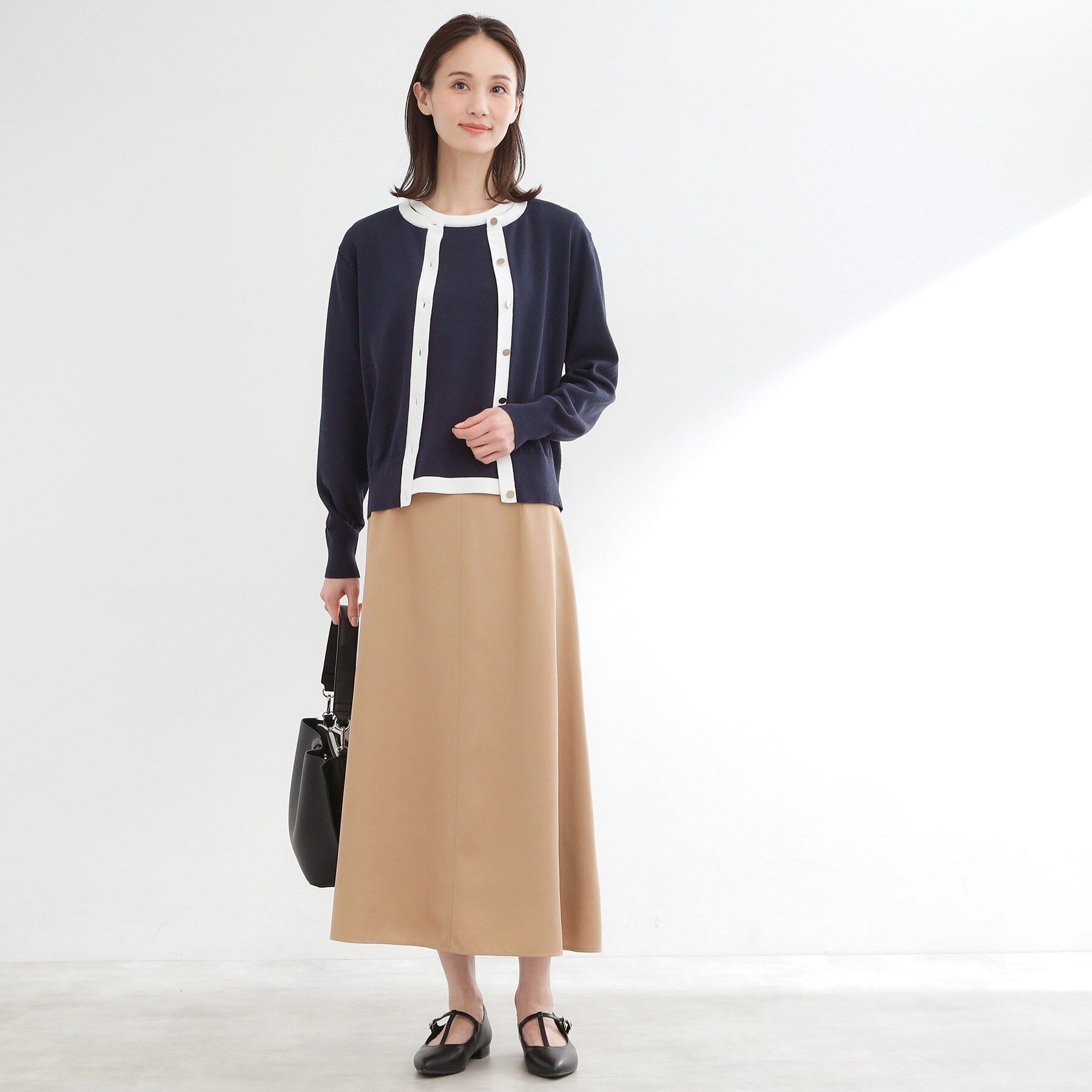 Reflect「【アンサンブル可】バイカラーカーディガン」|カーディガン|