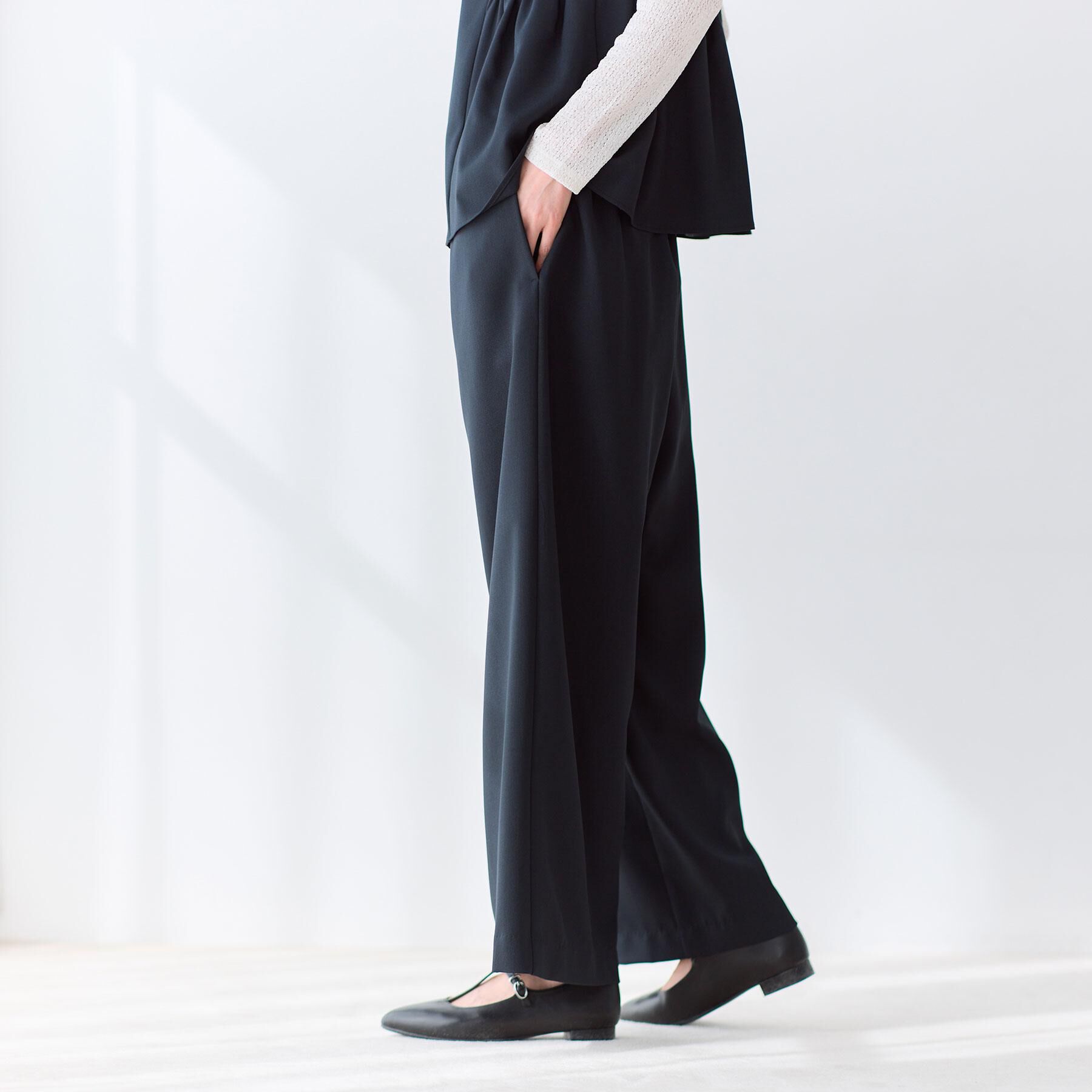 Reflect「【単品使い◎】ペプラムベスト＋リラクシーパンツセット」|スーツ|